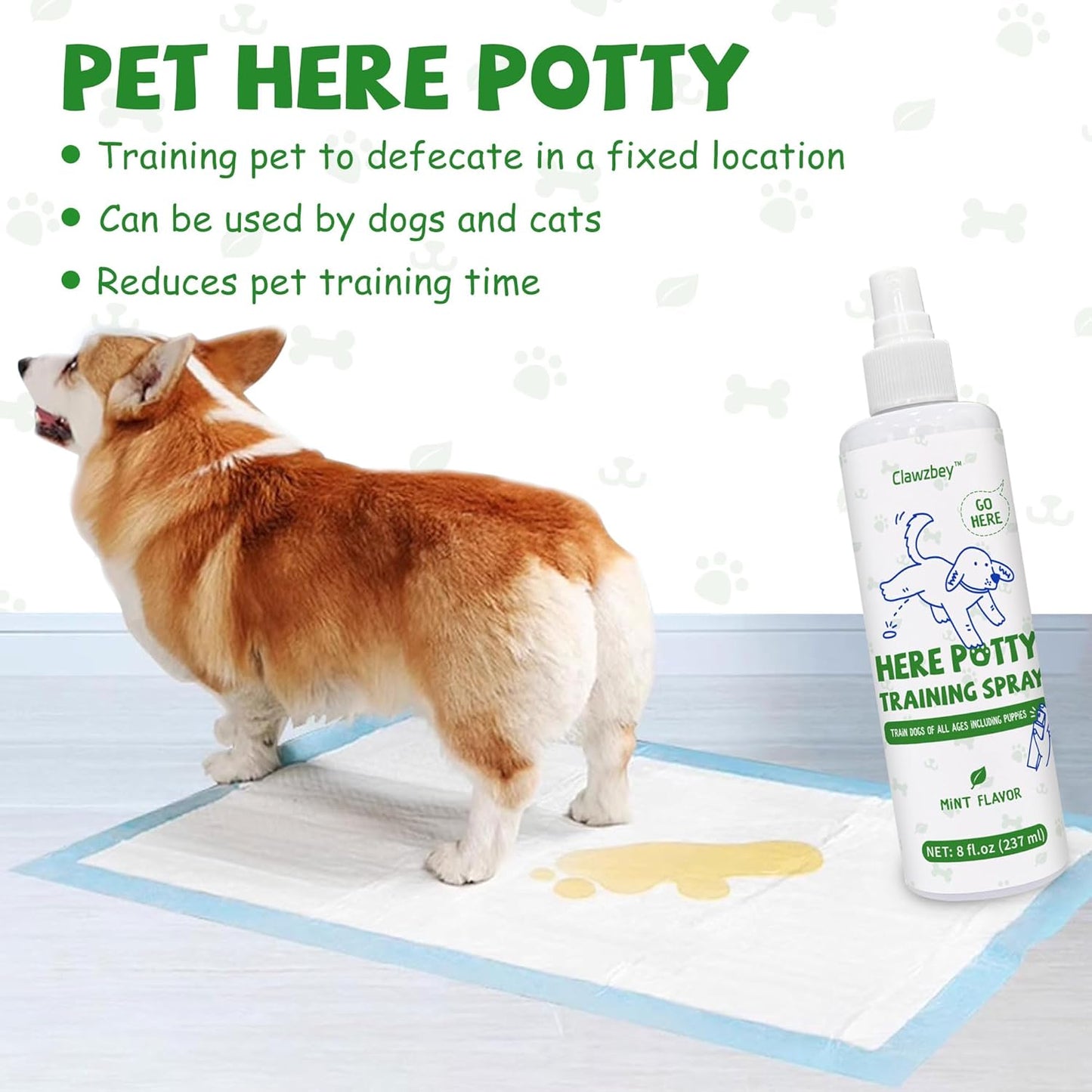 Dog Potty Spray Set, No-Go Spray & Potty Training Spray, Puppy Essentials, Stops Urination & Marking, Indoor and Outdoor Use (8 fl oz) Large Capacity, More Suitable for Multi-Dog Households