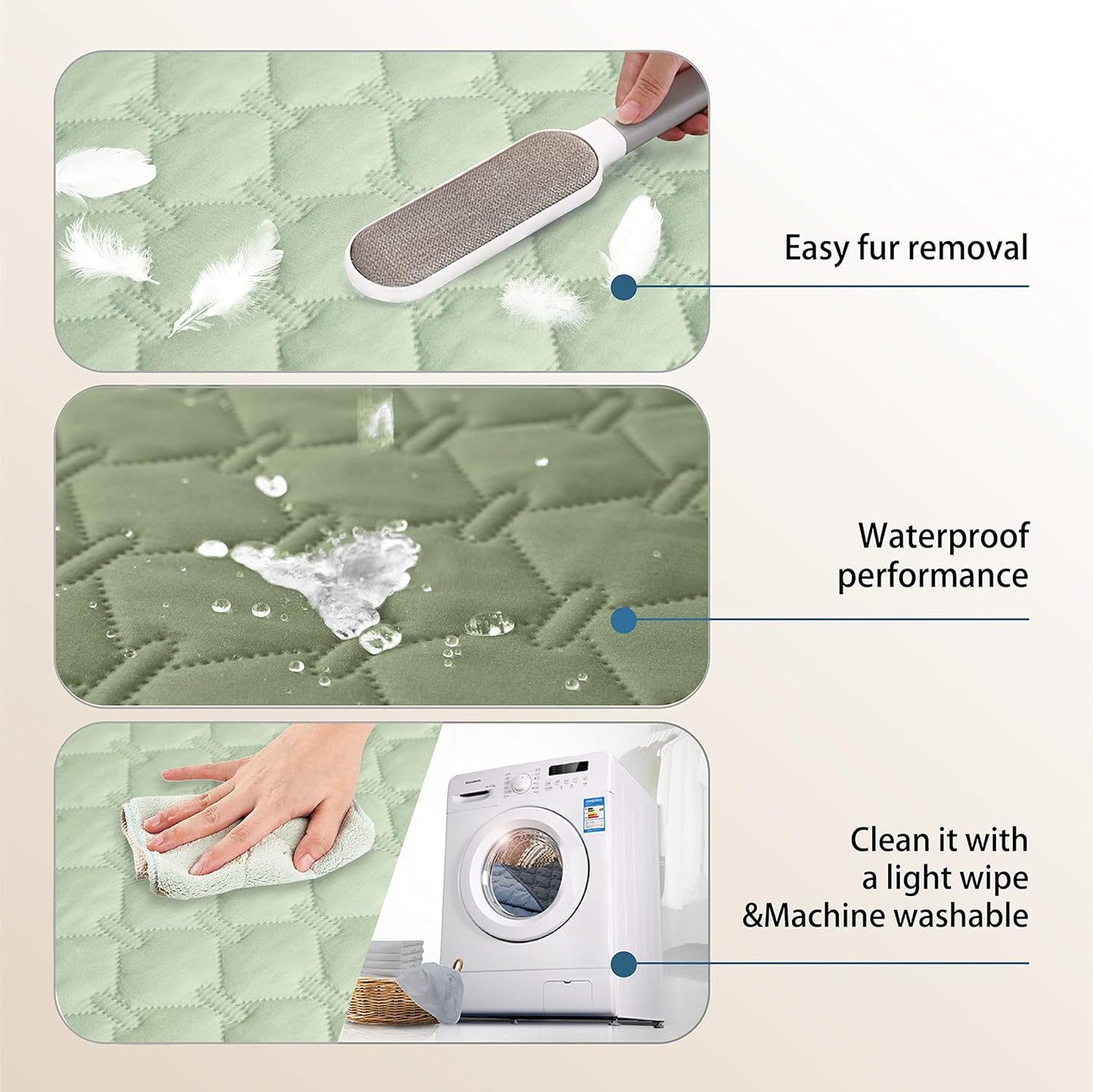 gogobunny 100% Double Sided Waterproof Dog Blanket Soft Pet Bed Cover Reversible Protect Furniture Couch Sofa Car for Puppy Cat Kids (Dark Green/Light Green, 30x80 Inch (Pack of 1))