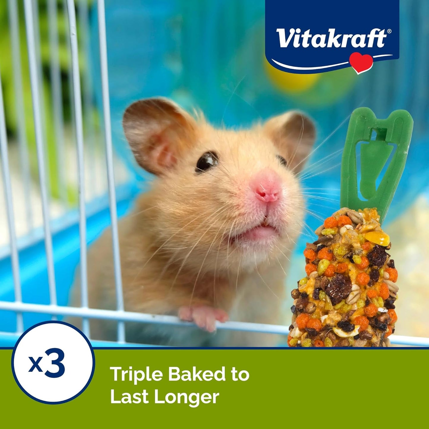 Vitakraft Crunch Sticks Hamster Treat - Apple and Honey - Hamster Chew Sticks