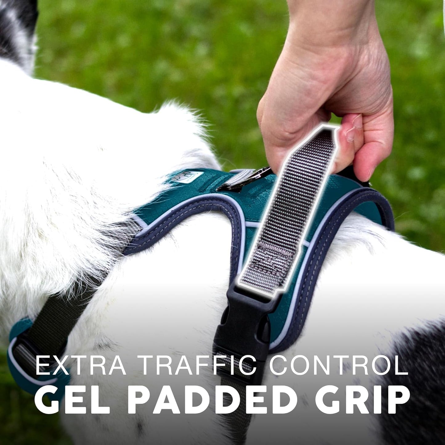 Embark Adventure Dog Harness, Reflective Trim XL Dog Harness for Extra Large Dogs No Pull - Military Grade Nylon, 2 Leash Clips & Gel Lined Handle. Soft & Padded Puppy