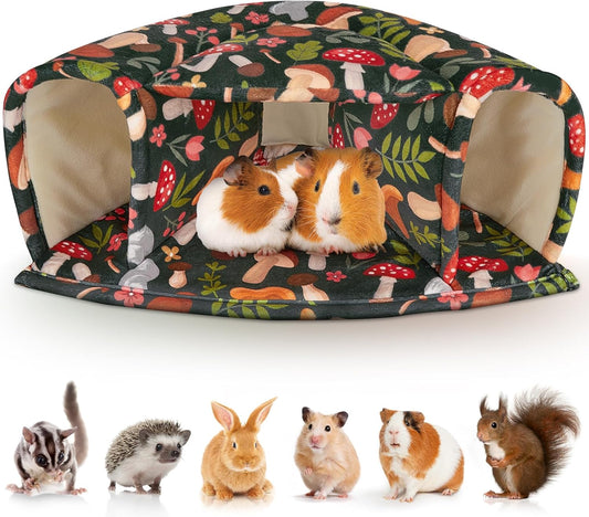 Unicorn Catcher Guinea Pig Hideout - Large Cozy Bed, Warm House, Washable Tunnel Accessories for Small Pets: Hamster, Chinchilla, Bunny