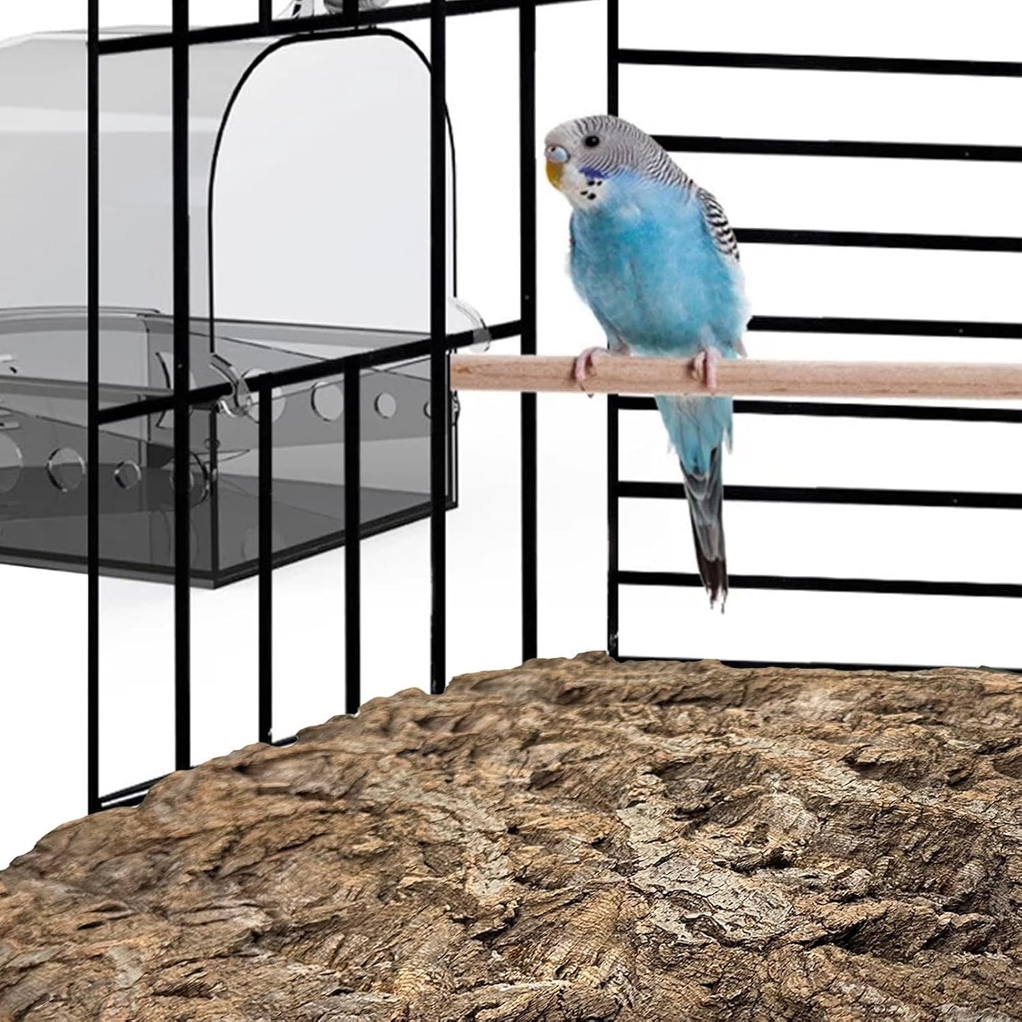 Allazone 3 PCS Parrot Chewing Toy Bird Cork Perch Stand, Natural Cork Perch, Parrot Chewing Toy Bird Cork Perch Stand for Parakeet Cockatiel Conure Lovebird