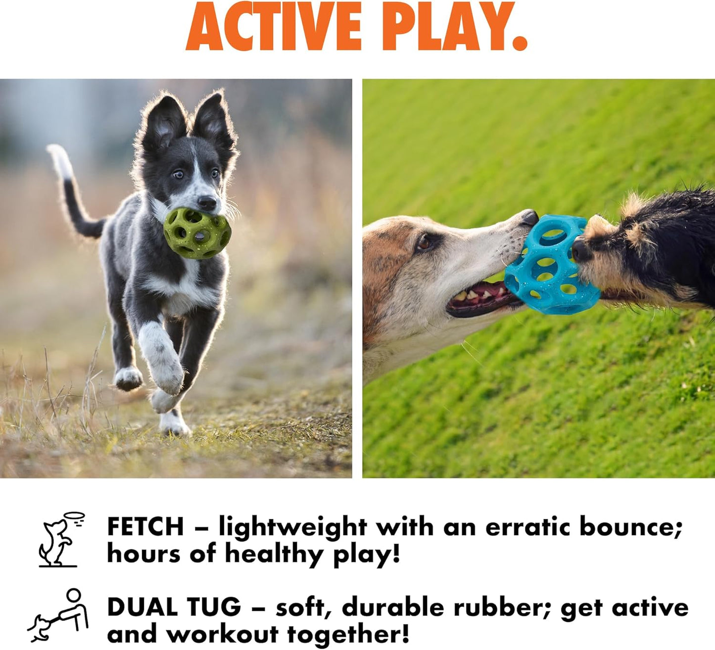 Max Fusion with Nike Grind, Arlee Helix Dog Toy, Chew Toy for Play, Fetch, Tug, S