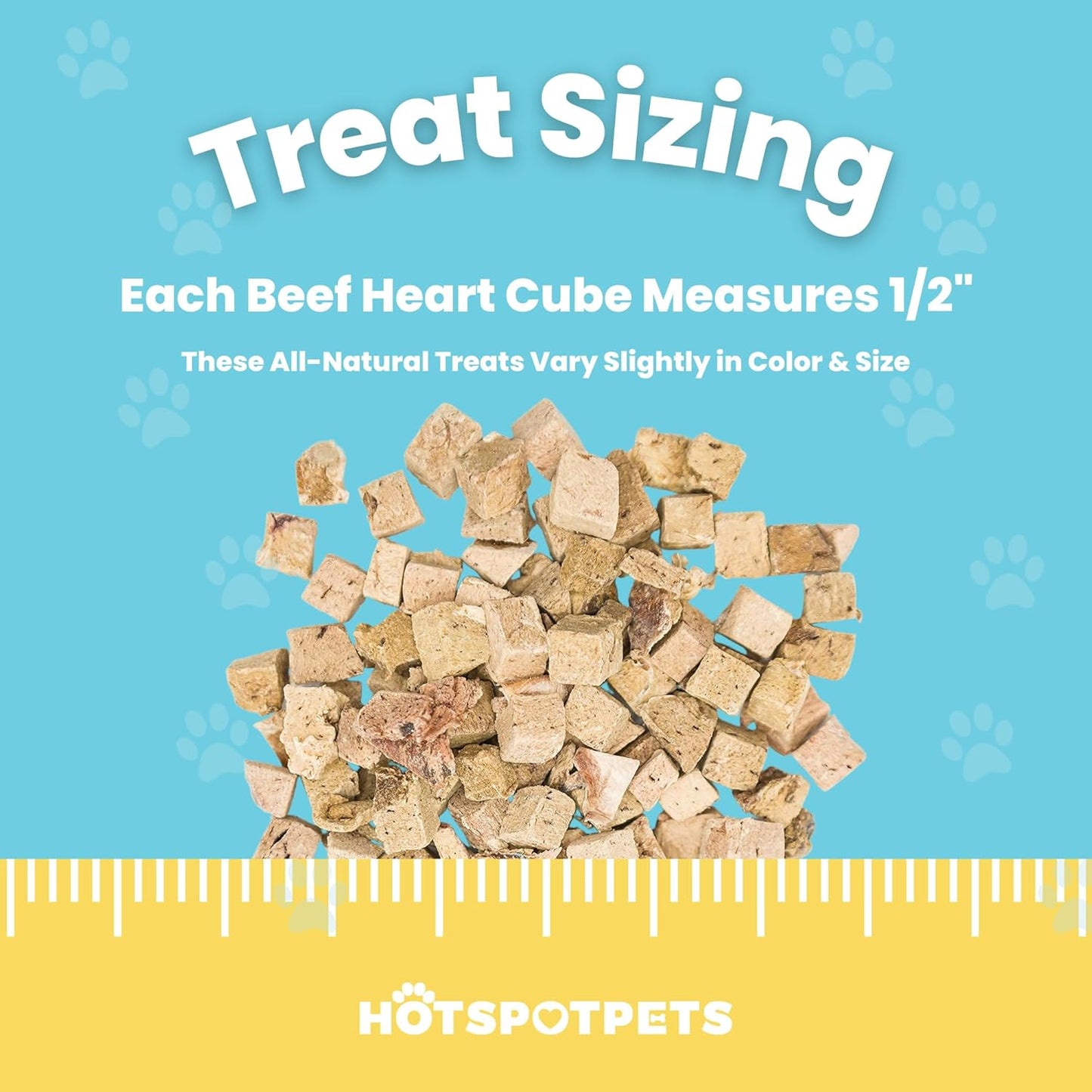 hotspot pets Freeze Dried Beef Heart Treats for Cats & Dogs - 1LB Resealable Big Bag, Made in USA, Single Ingredient All Natural Grain-Free Immune support Treats -Perfect for Training, Topper or Snack