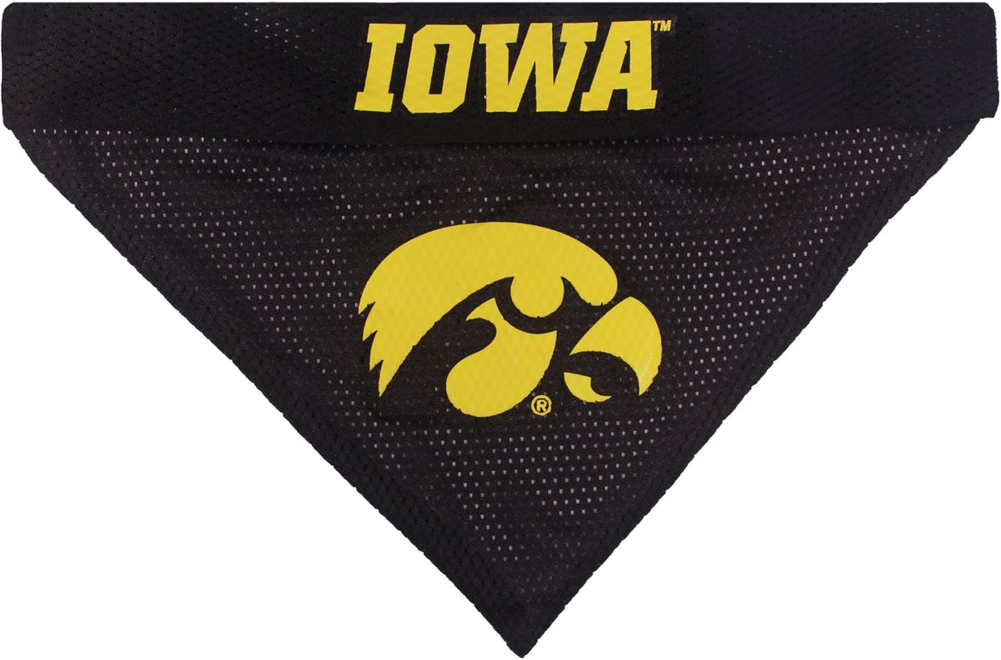 Pets First Collegiate Pet Accessories, Reversible Bandana, Iowa Hawkeyes, Small/Medium