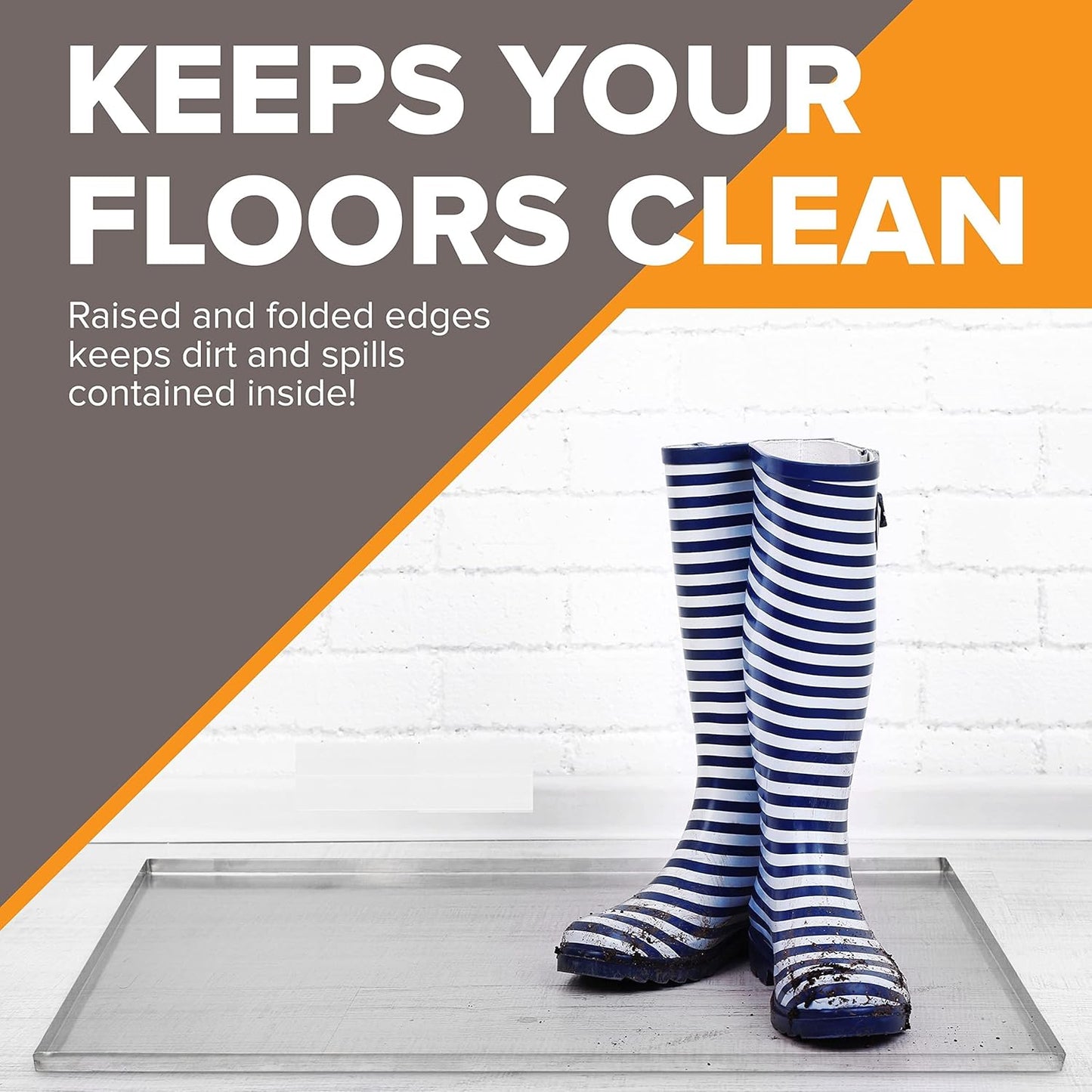 46.5" x 27.5" Metal Replacement Dog Crate Pan Chew Proof Crack Proof Pet Kennel Tray Central Dog Training Crate Pan Pet Supplies, Galvanized, 1" H