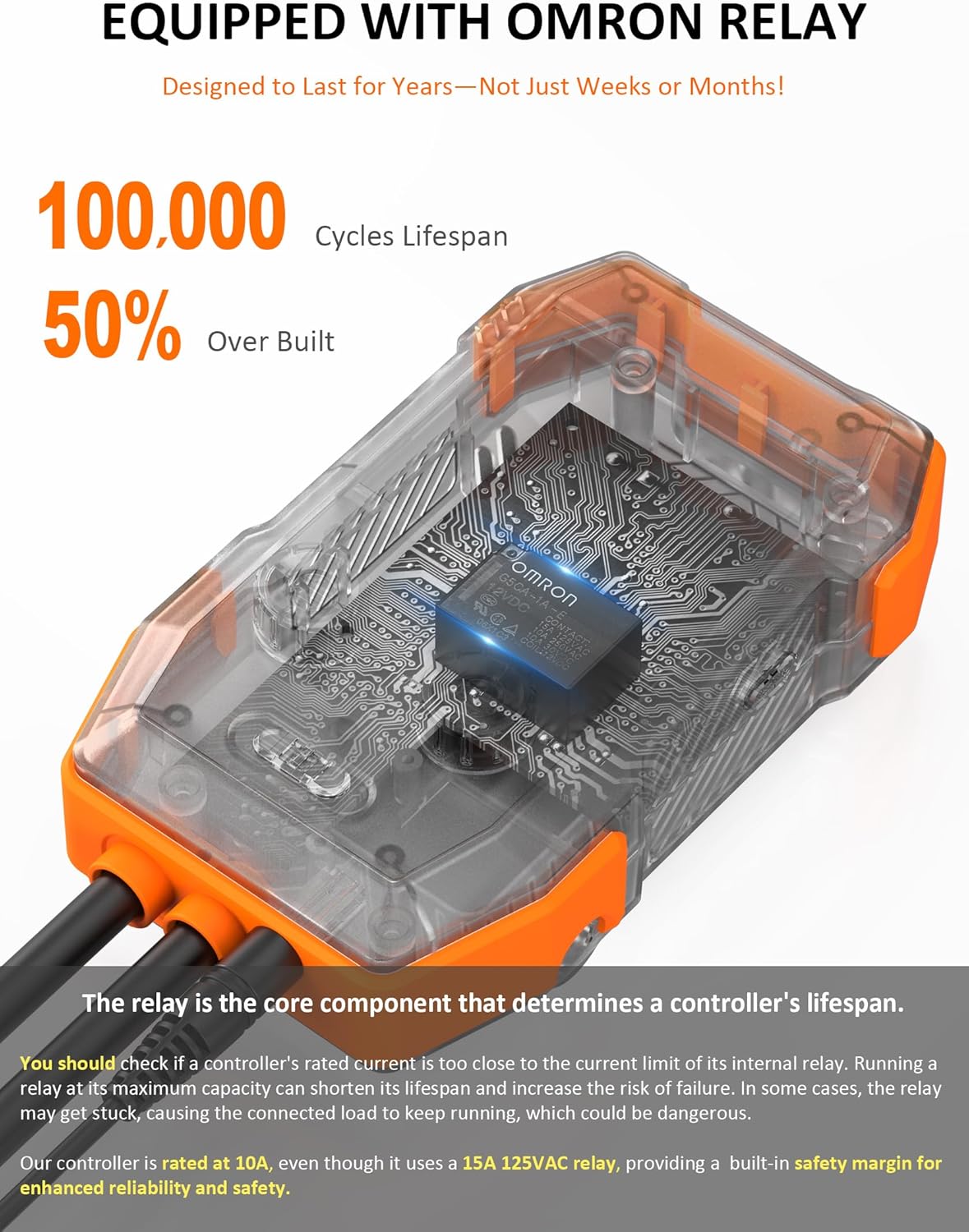 WH2408 Temperature Controller 10A 1200W, Digital Thermostat Controlled Outlet Plug Switch for Reptile Terrarium Greenhouse Homebrew Aquarium Seedling Mat, Heating or Cooling Mode Thermometer