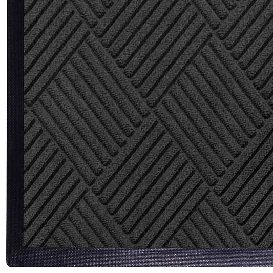 WaterHog Diamond | Commercial-Grade Entrance Mat with Rubber Border – Indoor/Outdoor, Quick Drying, Stain Resistant Door Mat (Charcoal, 3' x 5')