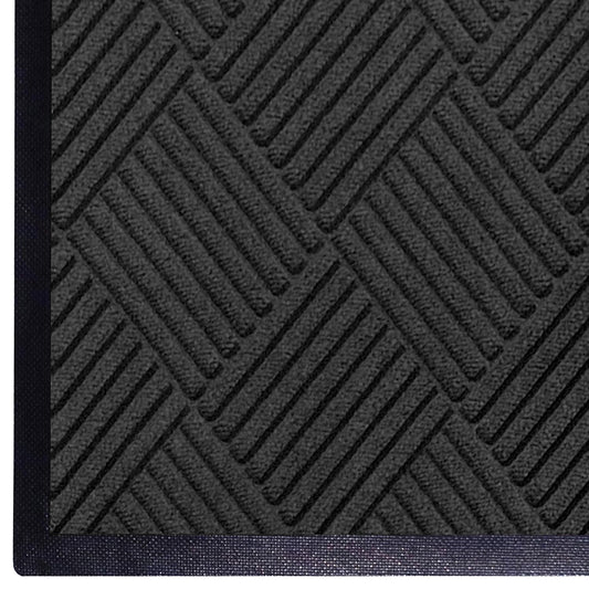 M + A Matting 208540412 WaterHog Diamond | Commercial-Grade Entrance Mat with Rubber Border – Indoor/Outdoor, Quick Drying, Stain Resistant Door Mat (Charcoal, 12.2' Length x 4' Width)
