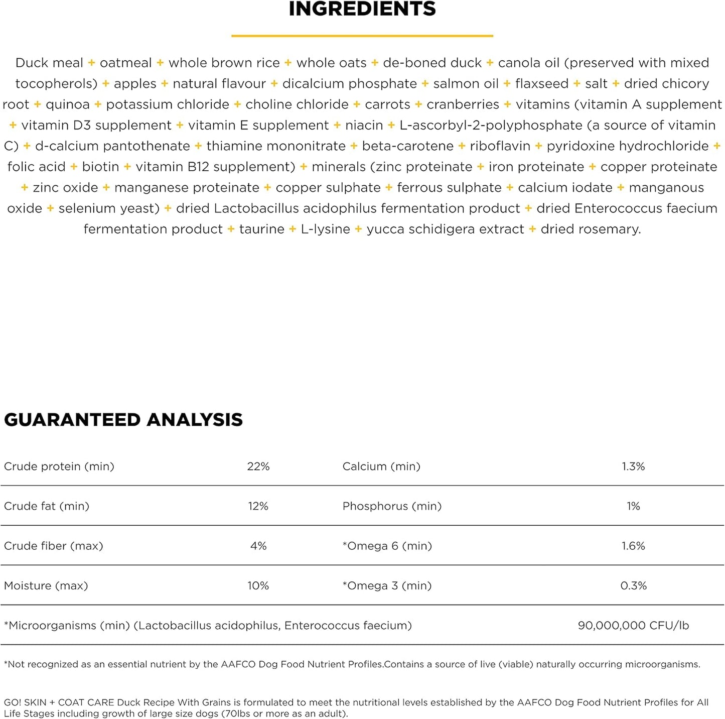 Go! Solutions Skin + Coat Care, Dry Dog Food, Duck Recipe with Grains, 12 lb Bag