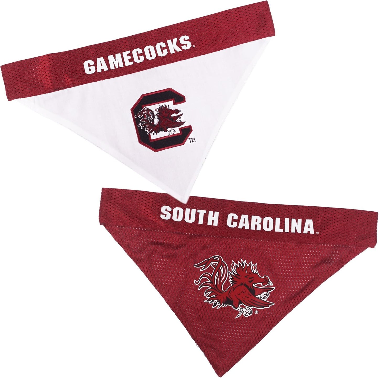 Pets First Collegiate Pet Accessories, Reversible Bandana, South Carolina Gamecocks, Small/Medium