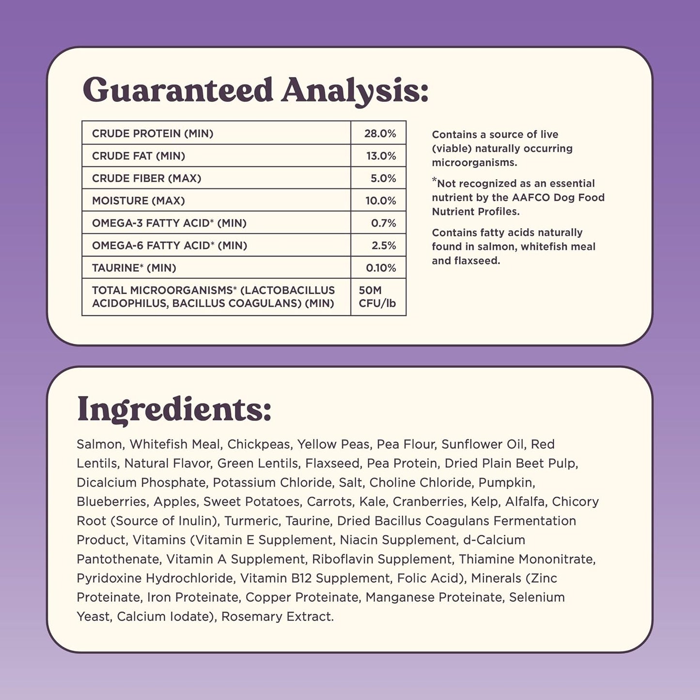 Vibrant Probiotic Dog Food Dry, Salmon, 18lb Bag, Allergy and Gut-Friendly Adult Kibble for Digestive Health with Wild-Caught Salmon, 20 Plant Based Superfoods, Grain x Poultry Free