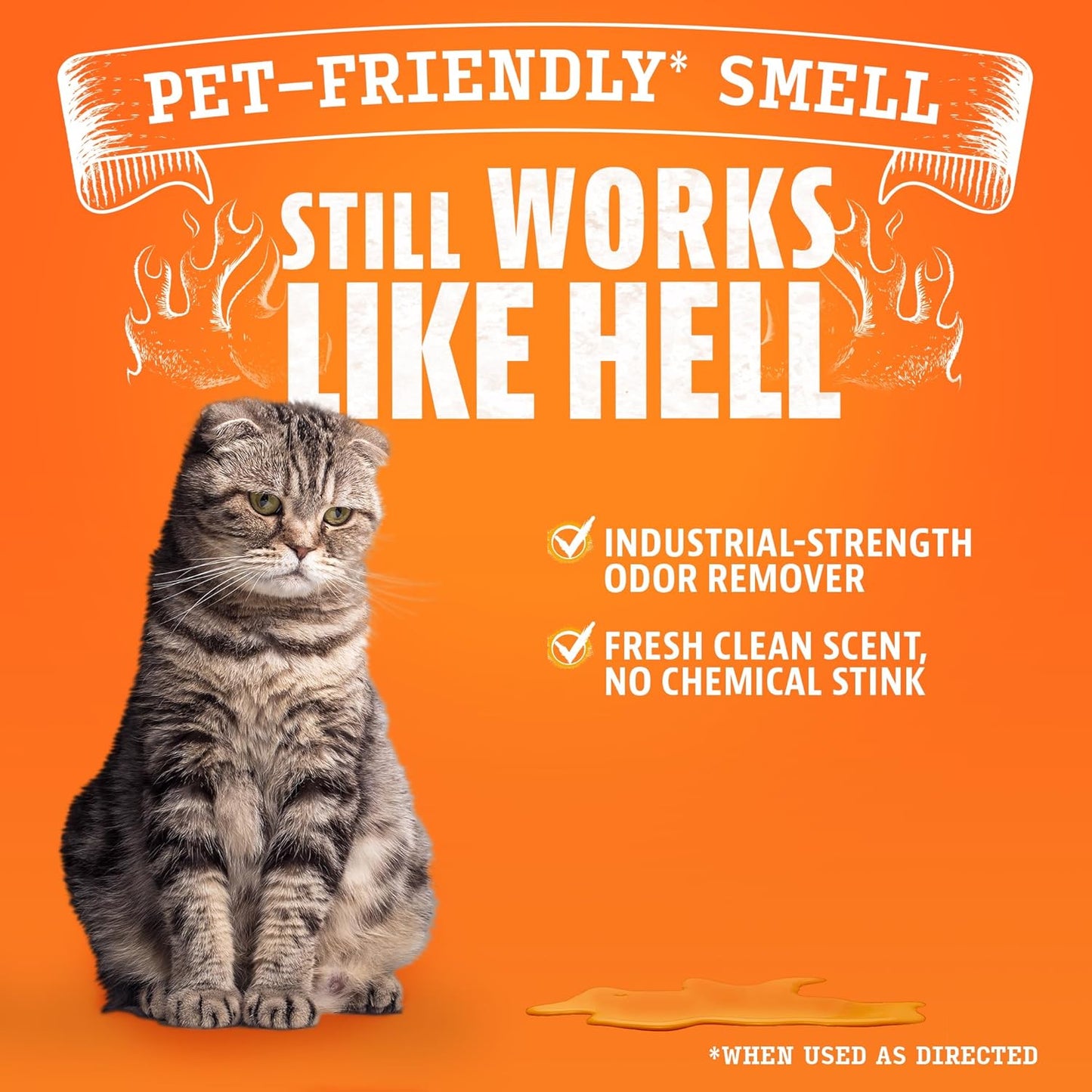 Angry Orange Pet Odor Eliminator Concentrate for Cat Urine and Smells - Fresh Scent - 8 oz (Makes 128 oz of Cleaner)