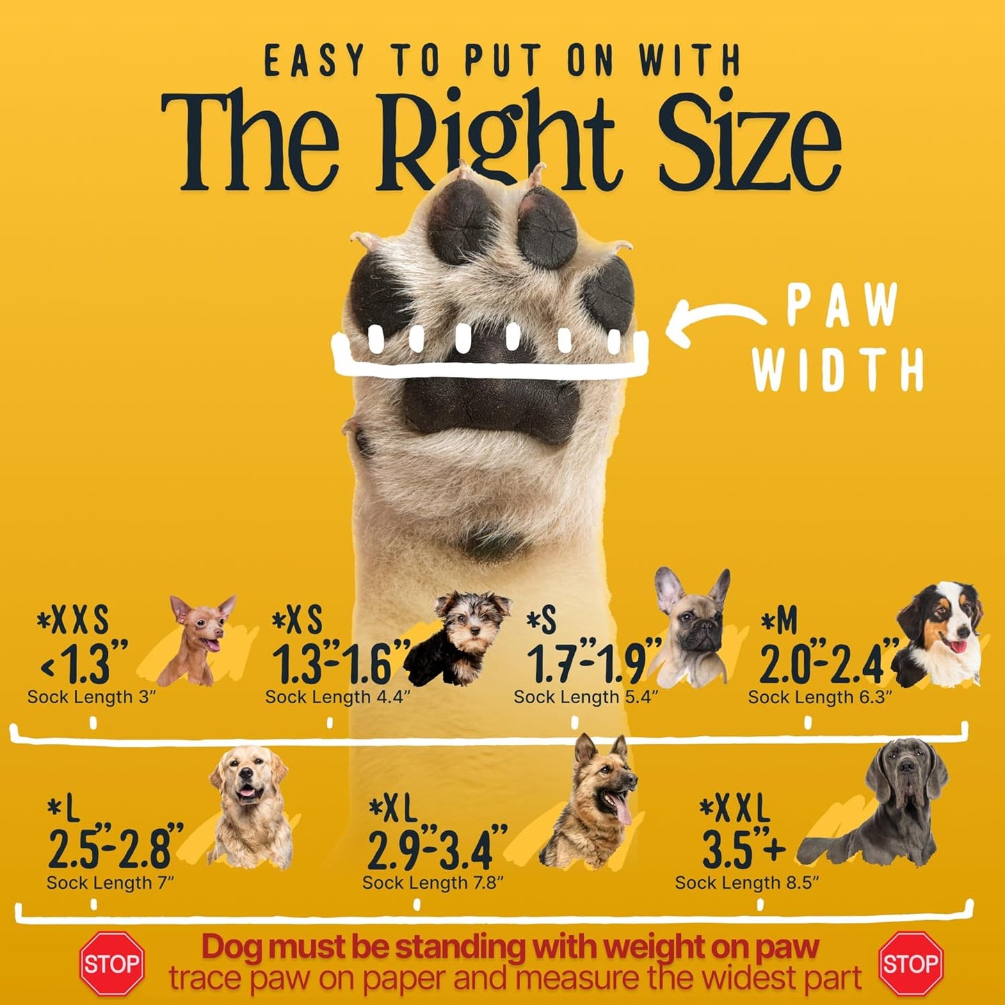 DOK TigerToes Premium Non-Slip Dog Socks for Hardwood Floors - Extra-Thick Grip That Works Even When Twisted - Prevents Licking, Slipping, and Great for Dog Paw Protection (X-Large)