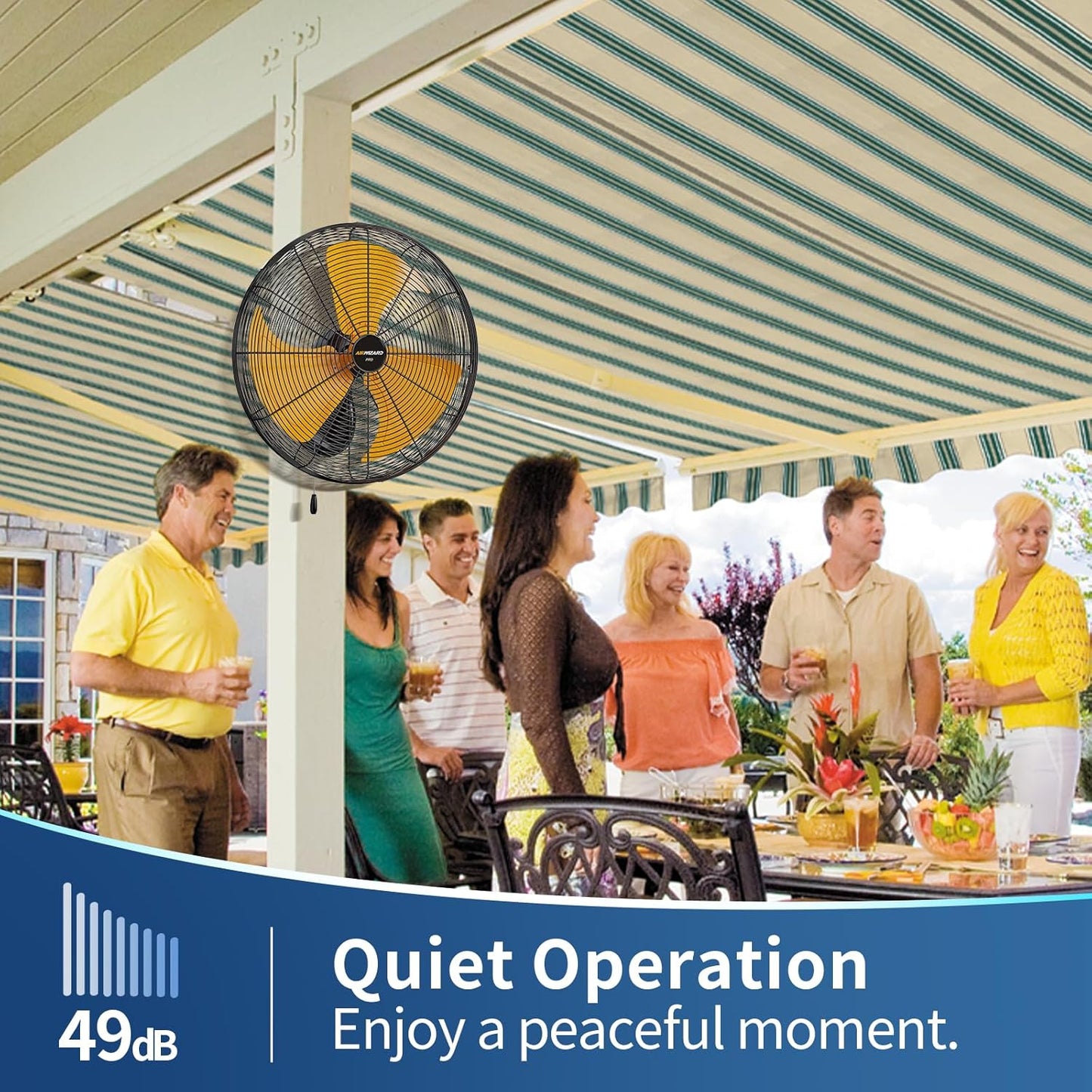 Oscillating High Velocity Wall Mount Fan, Industrial Heavy Duty Metal Wall Fans, 3 Speeds, Adjustable Tilt, Quiet Operation Commercial Shop Fan for Garage (18 Inch - Indoor)