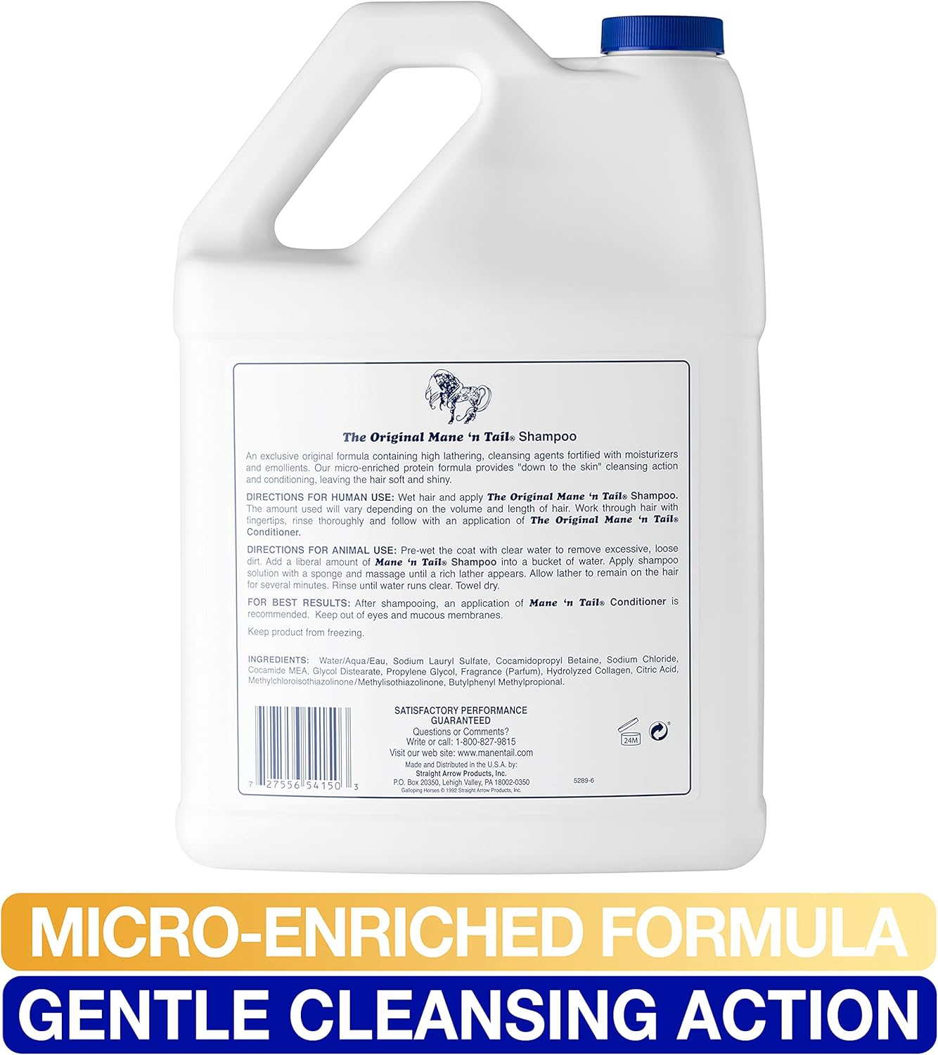 Mane 'n Tail Original Shampoo for Horses & Humans, for A Down to The Skin Clean (1 Gallon)