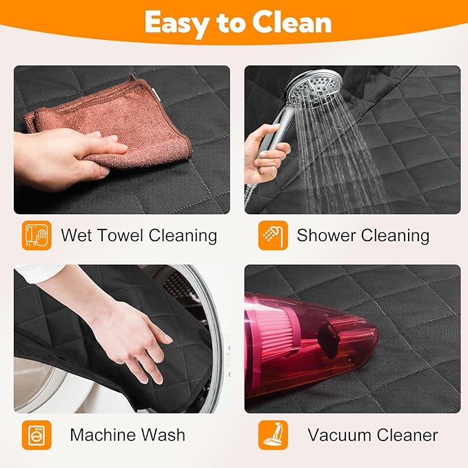 Kytely Dog Car Seat Cover for Back Seat,600D Heavy Duty Dog Hammock for Car with Side Flap,100% Waterproof Pet Backseat Cover, Anti-Scratch Nonslip Pet Seat Protector for Cars Trucks and SUV