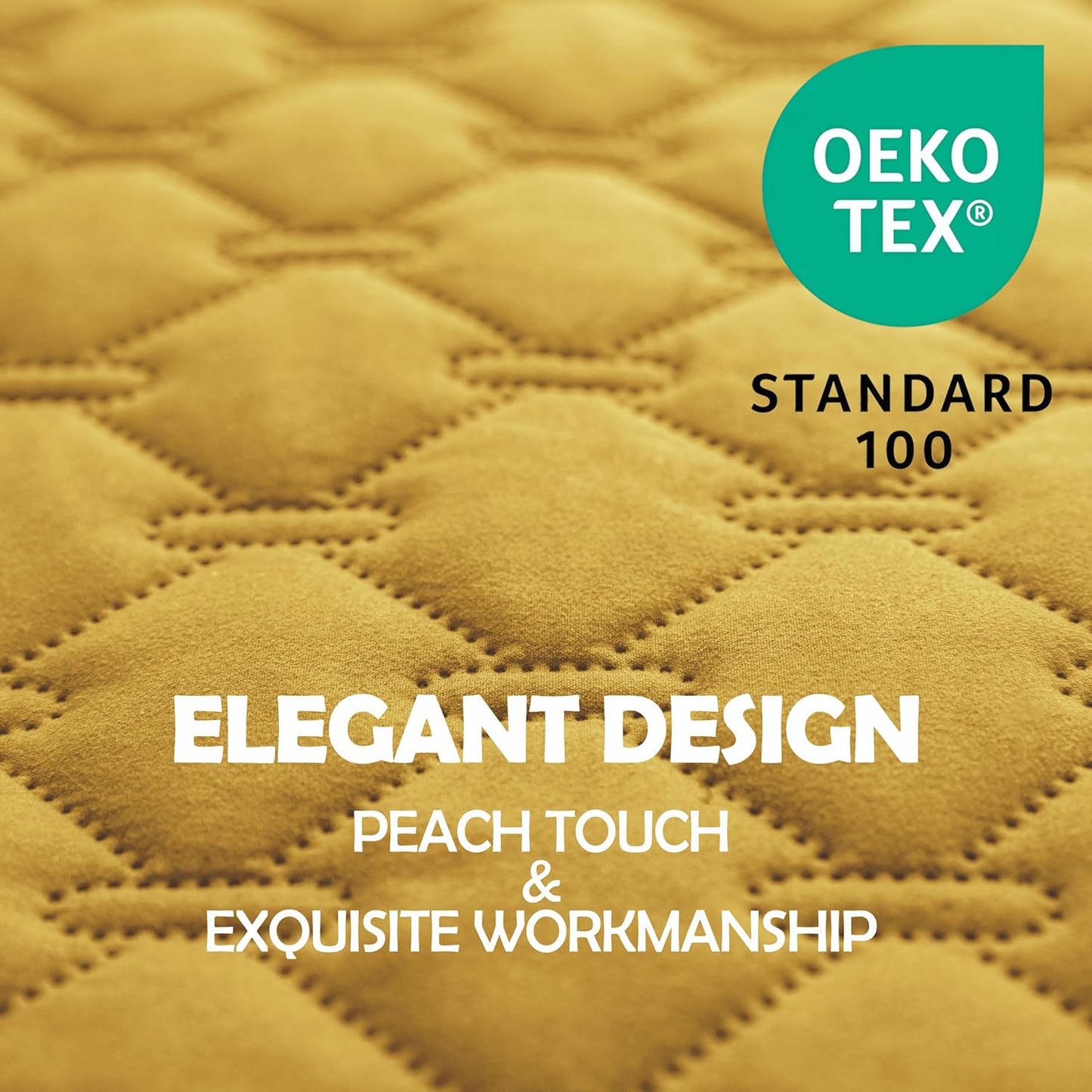 gogobunny 100% Double-Sided Waterproof Dog Bed Cover Pet Blanket Sofa Couch Furniture Protector for Puppy Large Dog Cat, Reversible (40x50 Inch (Pack of 1), Dark Yellow/Light Yellow)