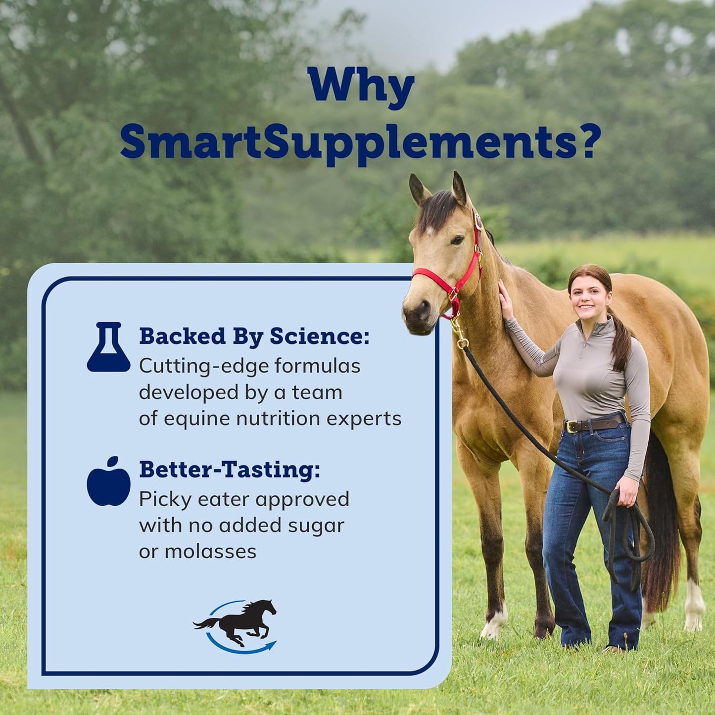 SmartEquine SmartCookies | Healthy Treats for Horses Made from Coconut Meal, Beet Pulp, Alfalfa, and Flaxseed Oil | No Sugar Added Horse Treats | Carrot Cake Flavor Cookies for Horses, 3 lb Bag