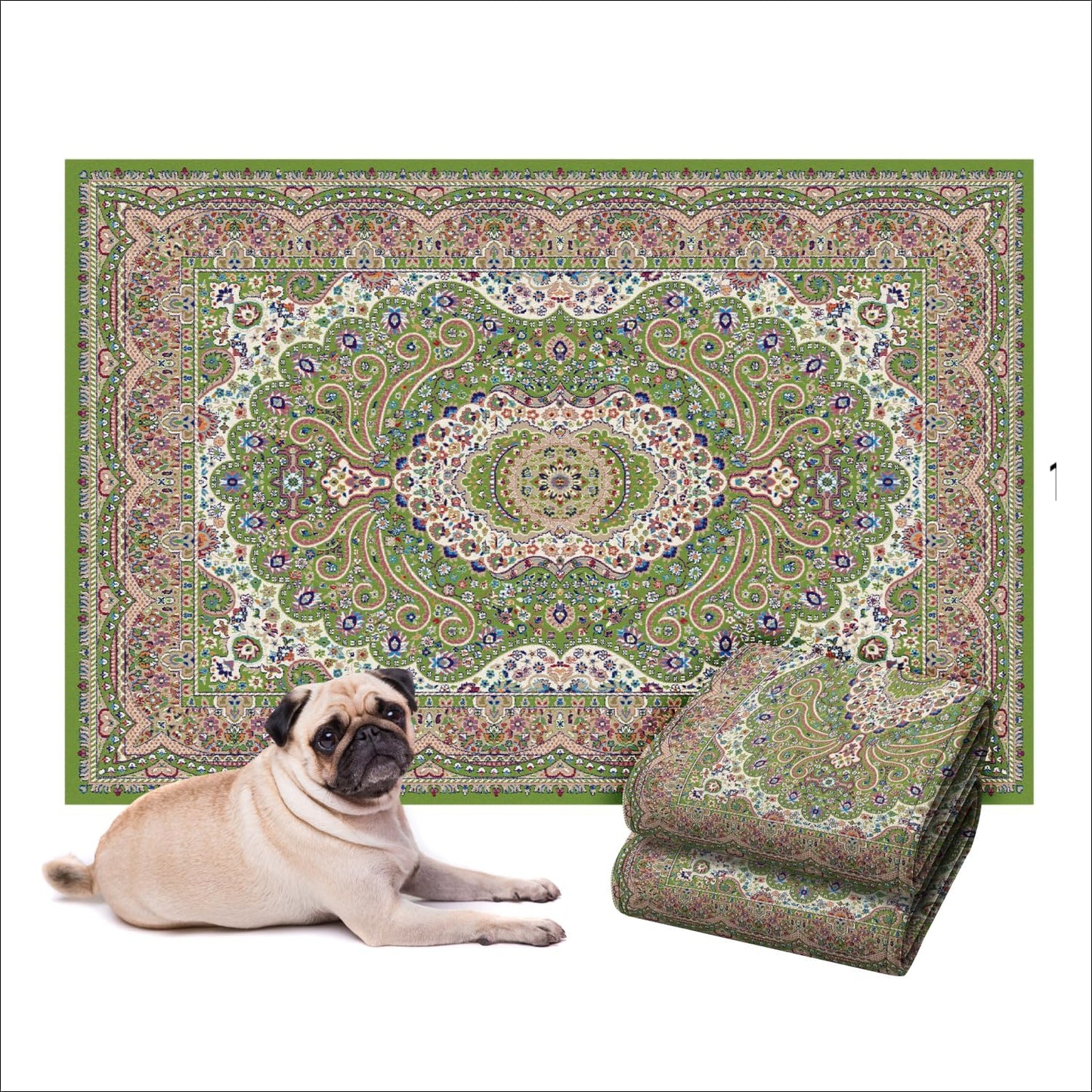 LOVEWAG Washable Dog Pee Pads, 24" x 36", 3 Waterproof, Non-Slip, Super Absorbent, Reusable Machine-Washable, 2-Pack (Peacock Garden)