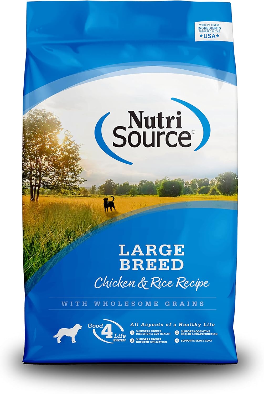 NutriSource Adult Dry Dog Food for Large Breeds, Chicken and Rice, 26LB
