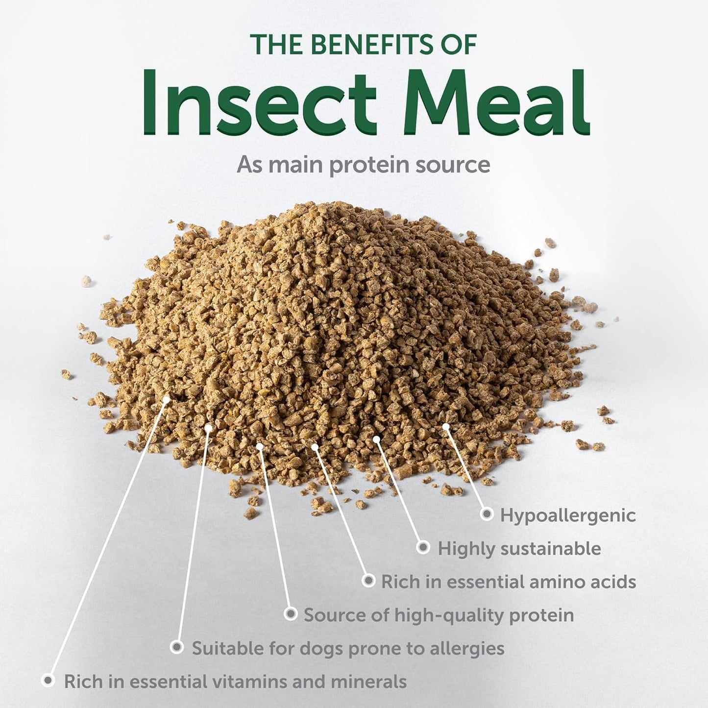 Nature's Protection Superior Care White Dogs Grain-Free Dry Dog Food - High Protein, Tear Stain Dog Food for Small & Mini Breeds Light Coated Adult Dogs, Fresh Pet Meal, Insect, 22 lb