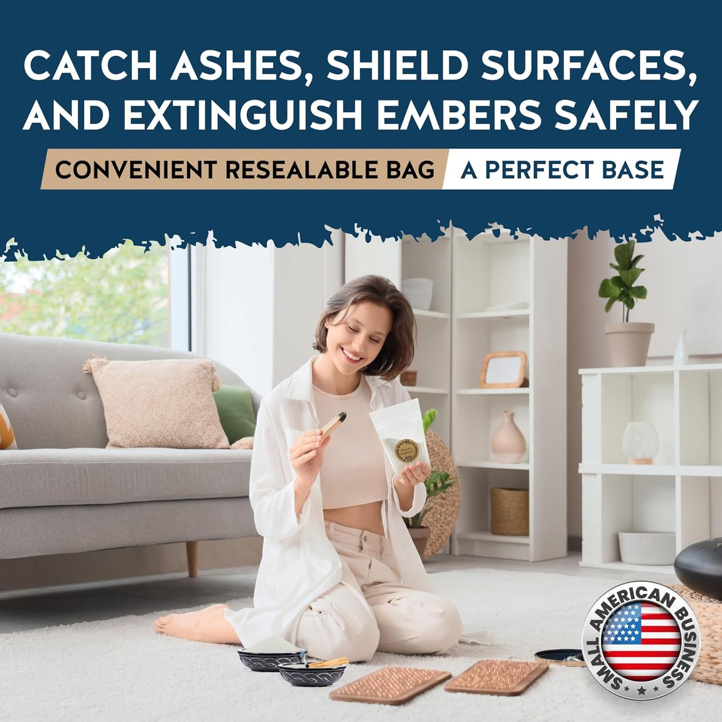 White Sand - Fine Sand for Zen Garden, Resin Incense Burner, Smudge Bowl, Ritual Incense, Cast Iron Cauldron, Unity Ceremony, Sensory Bin Table, Mandalas, Crafts by Alternative Imagination (1 Pound)