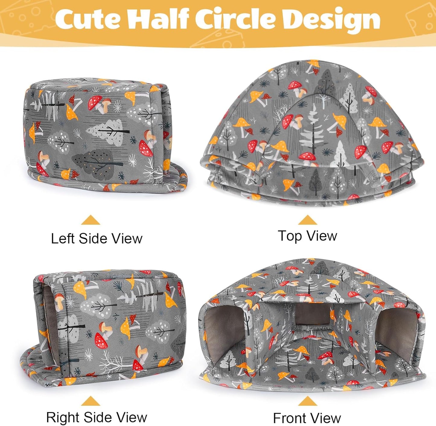 Unicorn Catcher Guinea Pig Hideout - Large Cozy Bed, Warm House, Washable Tunnel Accessories for Small Pets: Hamster, Chinchilla, Bunny