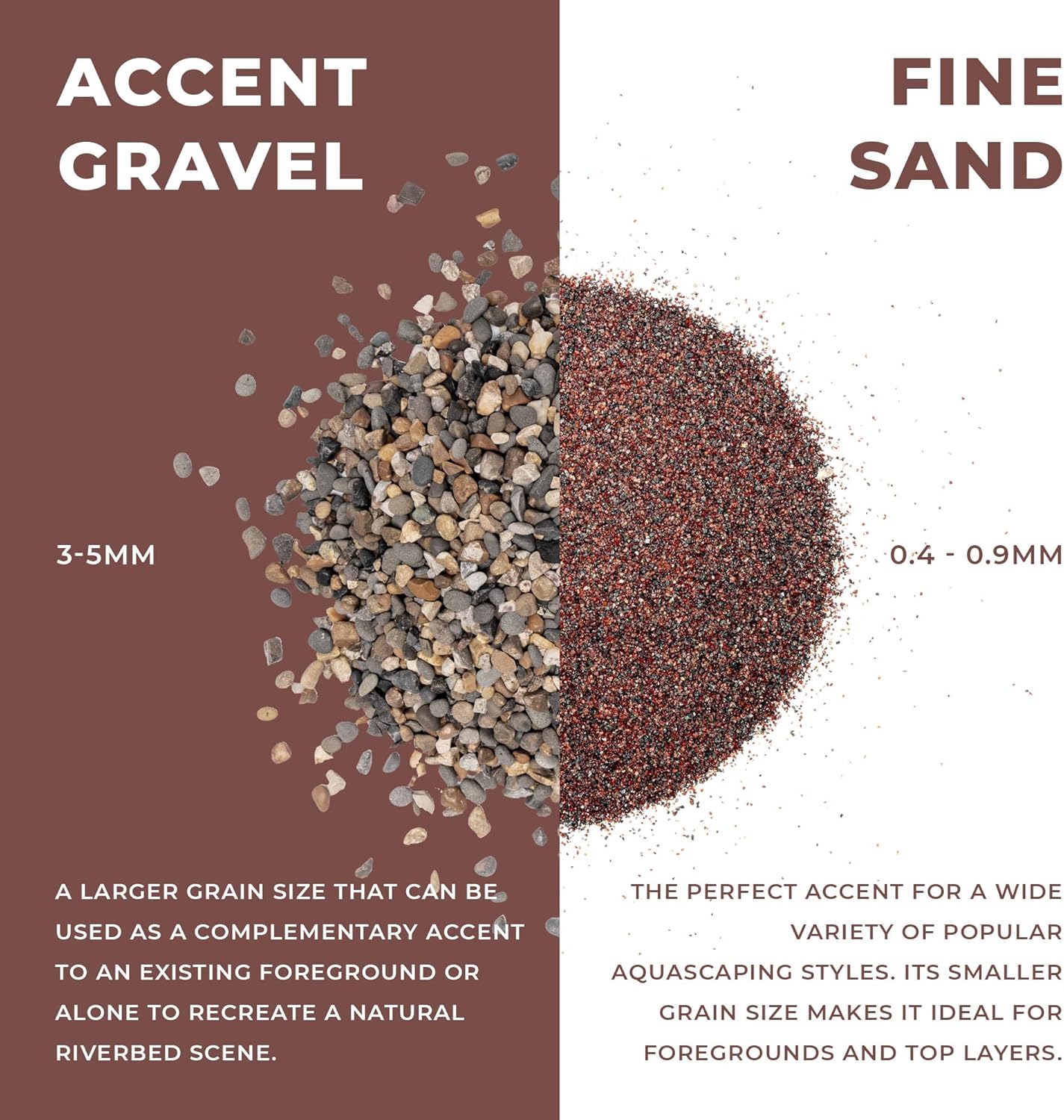 Ultum Nature Systems Controsand Pacifica Gravel (8L) - Small Pebbles for Fish Tank - Planted Aquarium Rocks - Fish Tank Substrate - Aquarium Pebbles - Versatile Fish Tank Stones