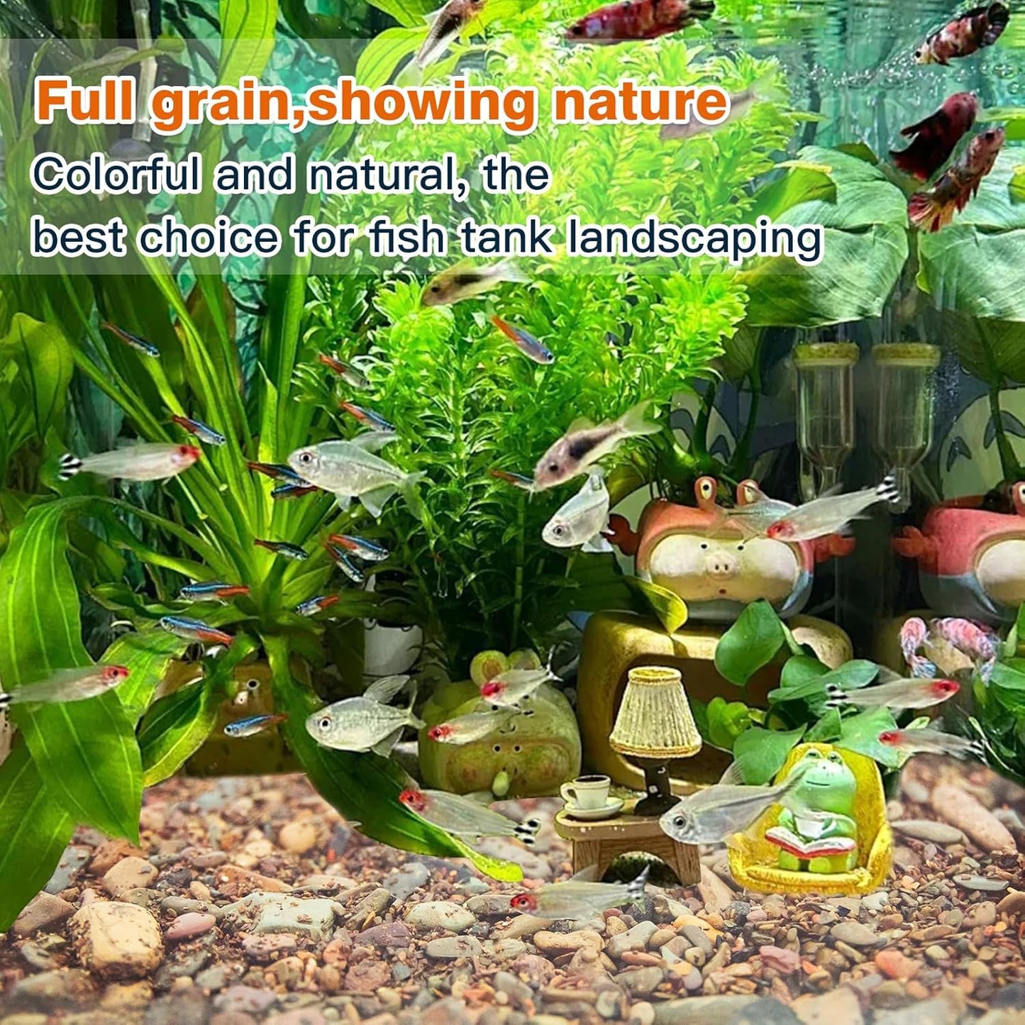 WDEFUN 10 LBS Aquarium Gravel River Rock Stones, Natural Decorative Polished Mixed Colorfl Gravel,Outdoor Decorative Stones for Plant Aquariums, Landscaping, Vase Fillers