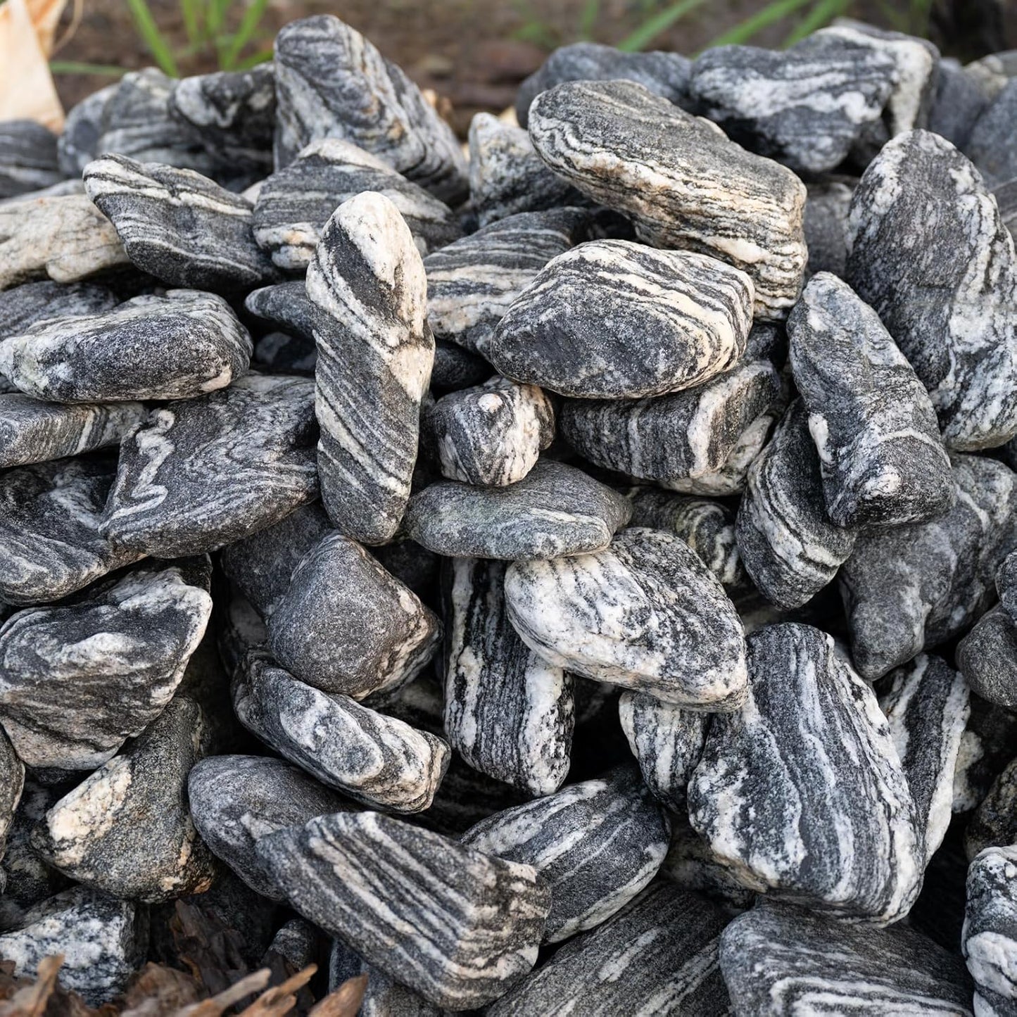 Natural Aquarium Stones Silver Seiryu Rock Mountain Stone for Aquariums and Terrariums Animal Feeding Box, Micro Landscape, Stone Landscape and Bonsai.(20lb 2-9inch 7-8Pcs)