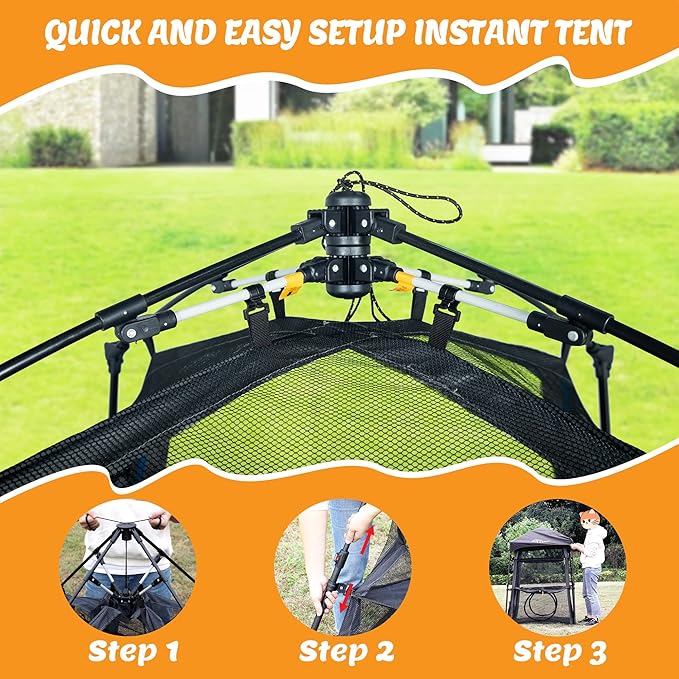 Extra Large Catio Outdoor Cat Enclosure,3 Tier Cat Tower Tent Weatherproof & Sunproof with 3 Doors, Foladable and Portable for Patio, Deck,Camping, Indoor & Outdoor(Patented)-Wave Shade