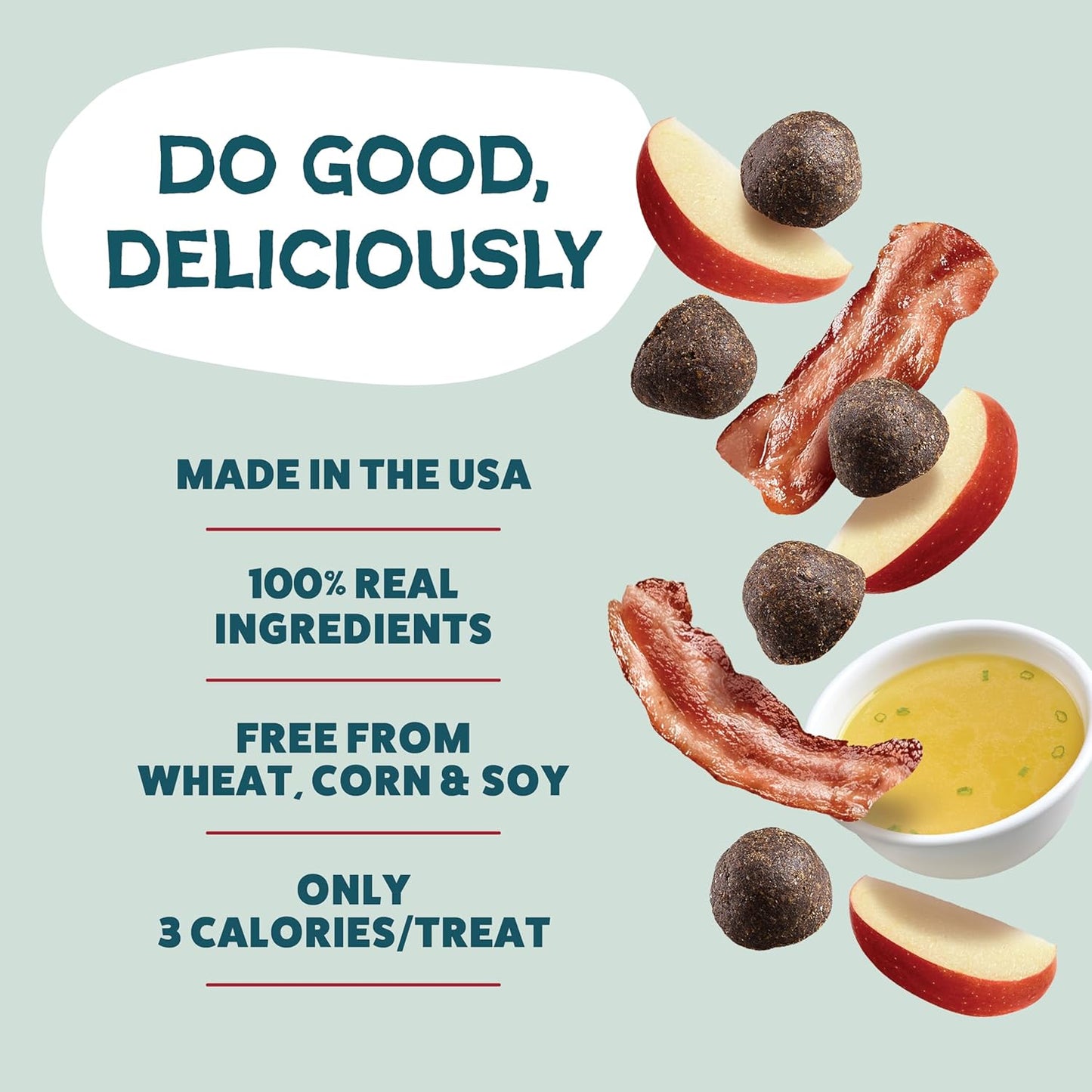 Shameless Pets Dog Training Treats Bacon/Apple and Chicken/Peanut Butter - Natural and Soft Puppy Treats with Collagen - Medium Dog Treats Pack of 2 (8oz Each)