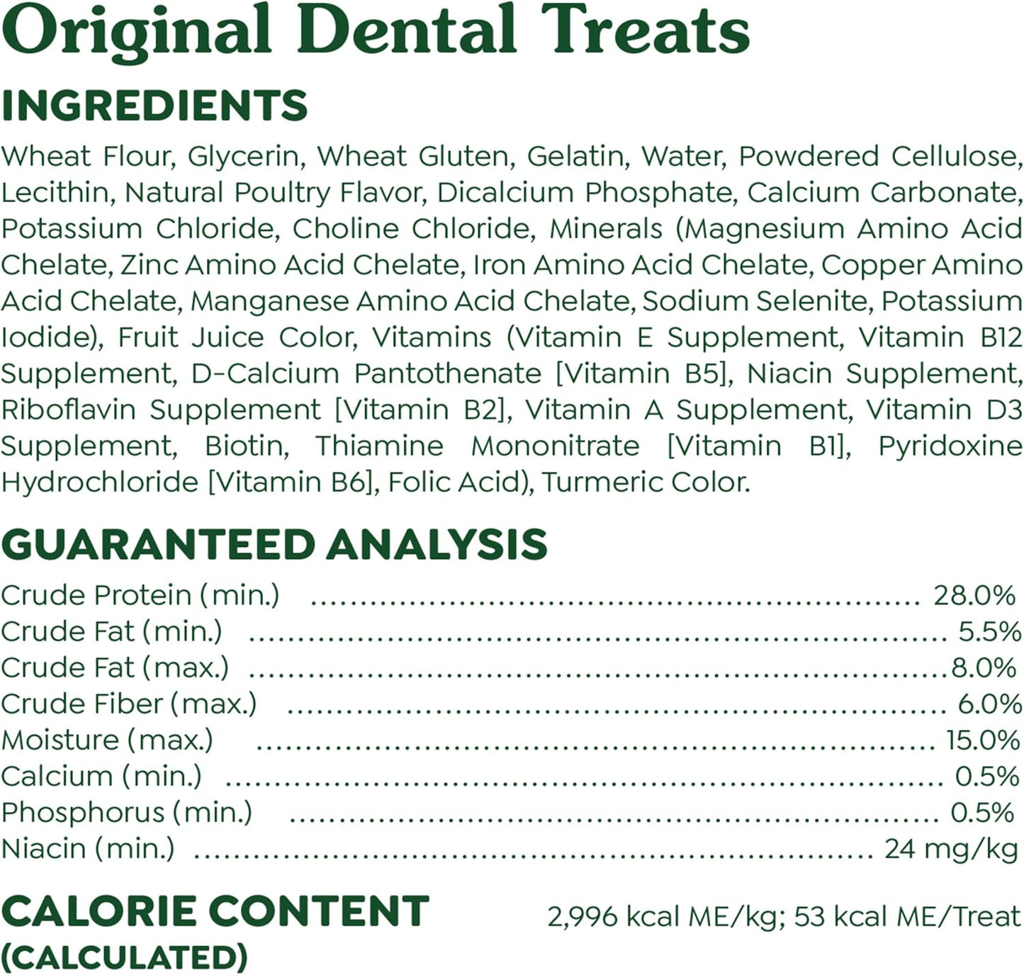 Greenies Original Teenie Dental Dog Treats, 54 oz. Pack (192 Treats)