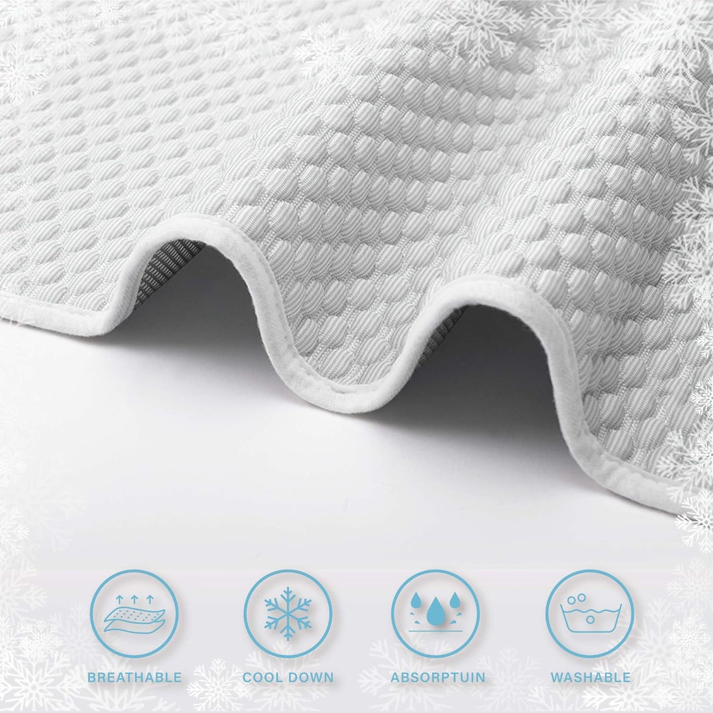 MICROCOSMOS Pet Cooling Mat & Sleeping Pad- Breathable Bubble Surface, EZ Clean. Keep Cooling for Pets, Kids and Adults in Summer.(GreyWhite, 36" x 36")