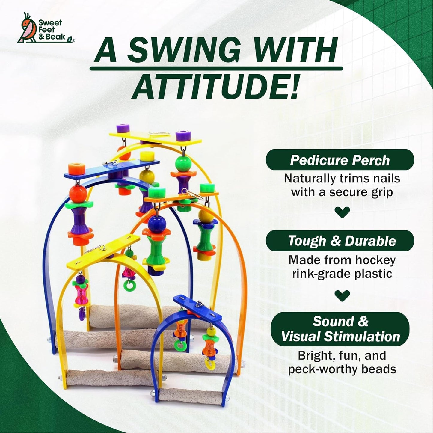 Large Whirly Bird - Perfect Cage Toy Stimulates Visual and Physical Activity - Safe, Non-Toxic, Cage Accessories for Large Birds