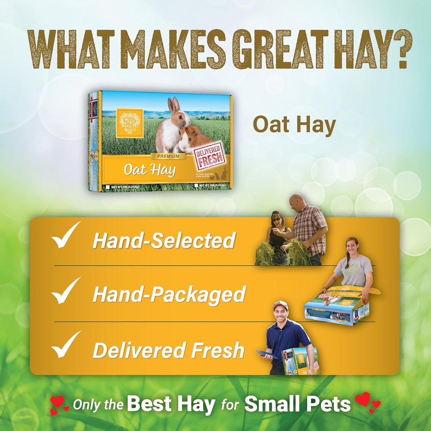 Small Pet Select Oat Hay Pet Food, 2 Lb.