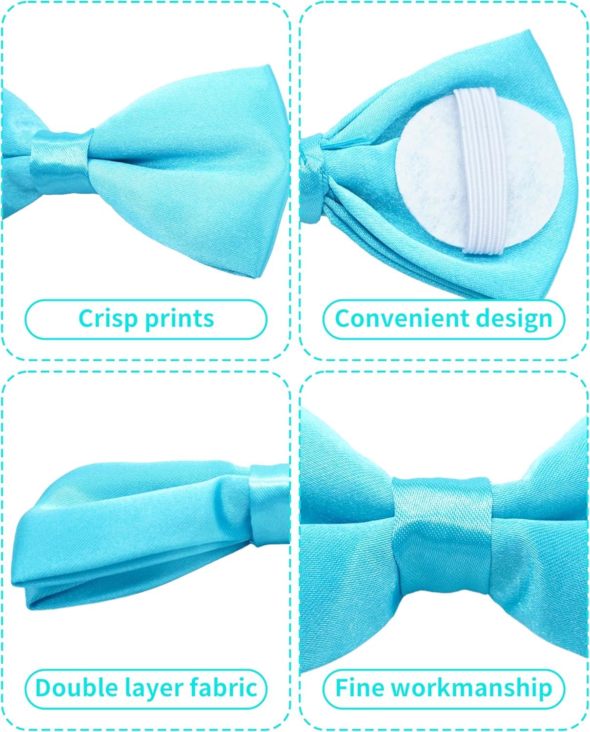 PET SHOW 12 Pack Plain Large Dogs Collar Embellishment Attachment Bow Ties for Medium Large Dogs Collar Charms Accessories Slides Bowties for Birthday Wedding Parties Assorted