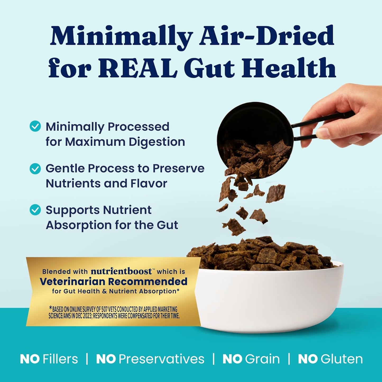 Solid Gold Air Dried Dog Food Toppers for Dry Food - Healthy Dog Treats w/Real Beef & Superfoods - Serve as a Complete Meal, Topper or Treats - Supports Muscle Growth, Immunity & Digestion - 2lb