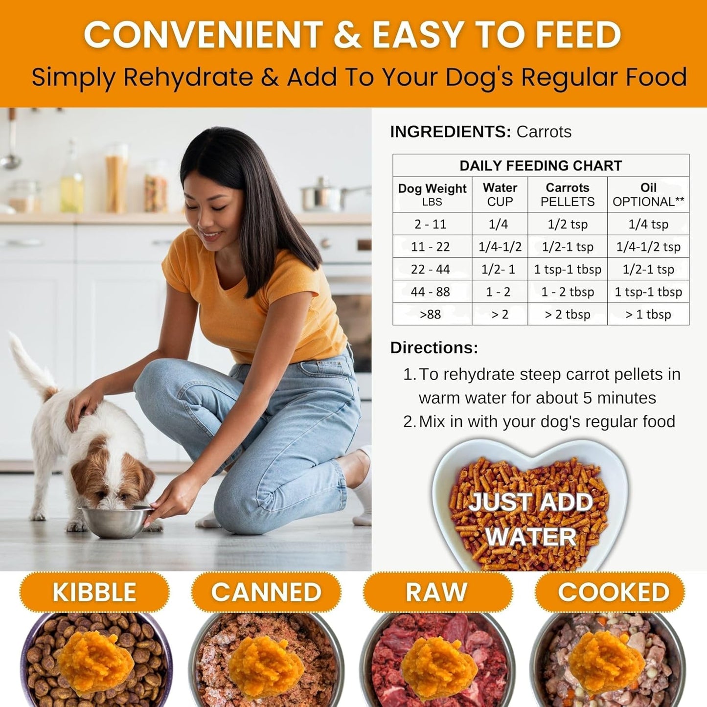 Olewo Starter Bundle Original Carrots & Red Beets - Fiber for Dogs, Digestive Dog Food Topper, Natural Anti Itch, Whole Food Dog Multivitamin - 1lb Each (2lbs Total)