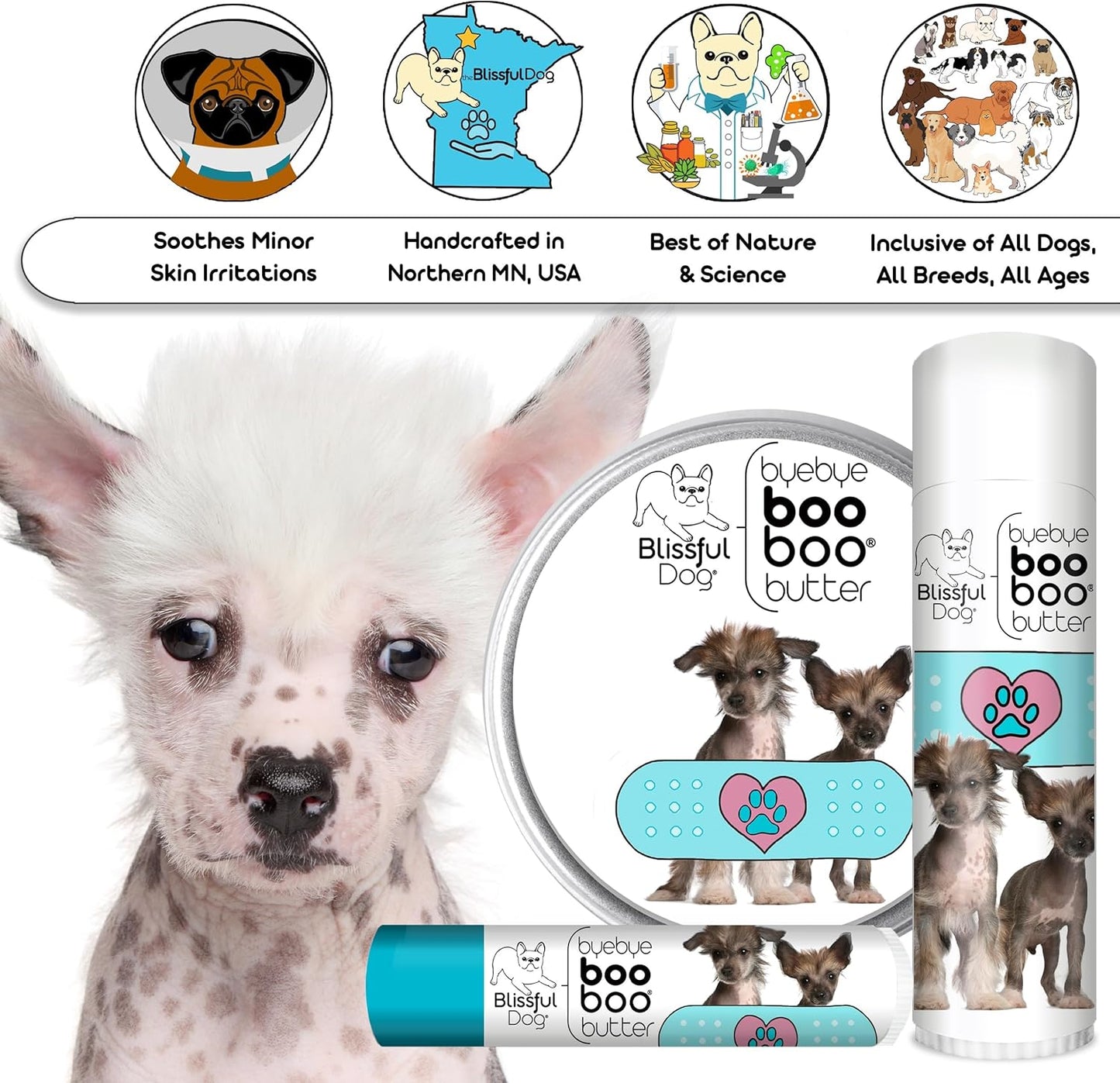 The Blissful Dog Chinese Crested Boo Boo Butter, 16 oz.