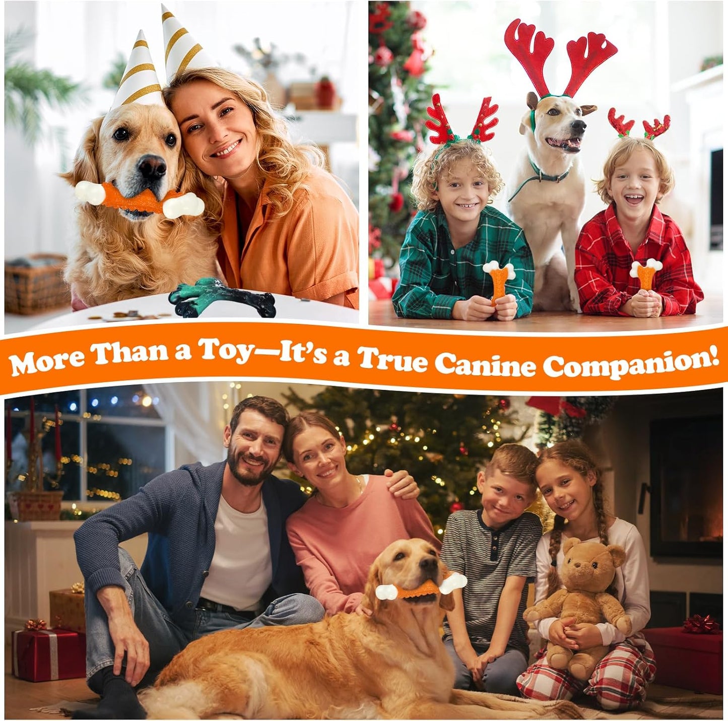 Dog Toys 2 Pack, Dog Toys for Aggressive Chewers Large Breed, Aggressive Chew Toys for Large Dogs (2 Pack)