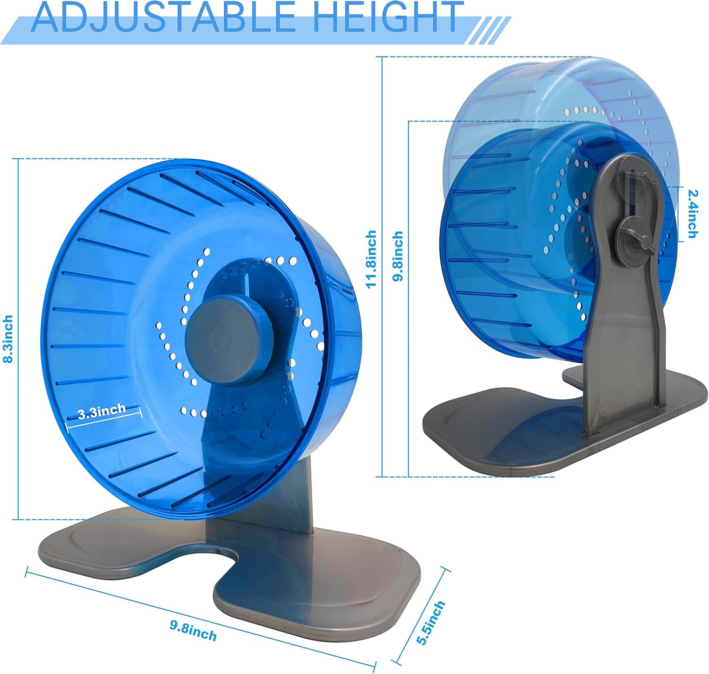Petest Hamster Exercise Wheel, Silent Spinner Hamster Running Wheels, Diameter 8.3 inch, Blue