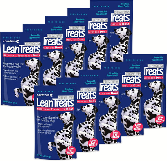 Covetrus Nutrisential Lean Treats for Dogs - Small, Medium & Large Dogs (K9) - Nutritional Low Fat, Bite-Size - Soft Chicken Flavor - 10 Pack - 4oz