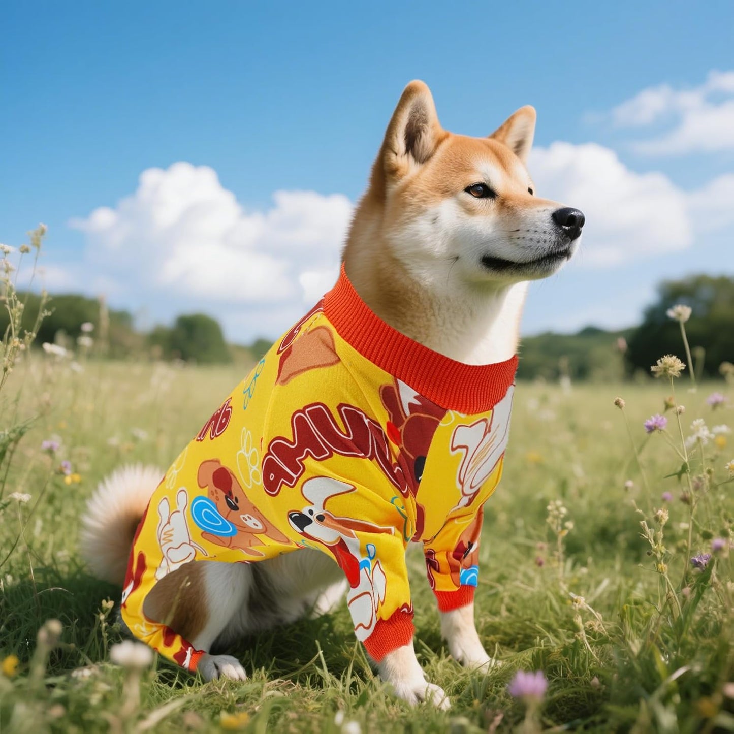 2PCS Dog Pajamas for Extral Small Xs Sized Doggie Pjs Clothes Puppy Onesies Outfits Pet Jammies Boy Girl Male Female Apparel Soft Strechy Paw Bone Print XS