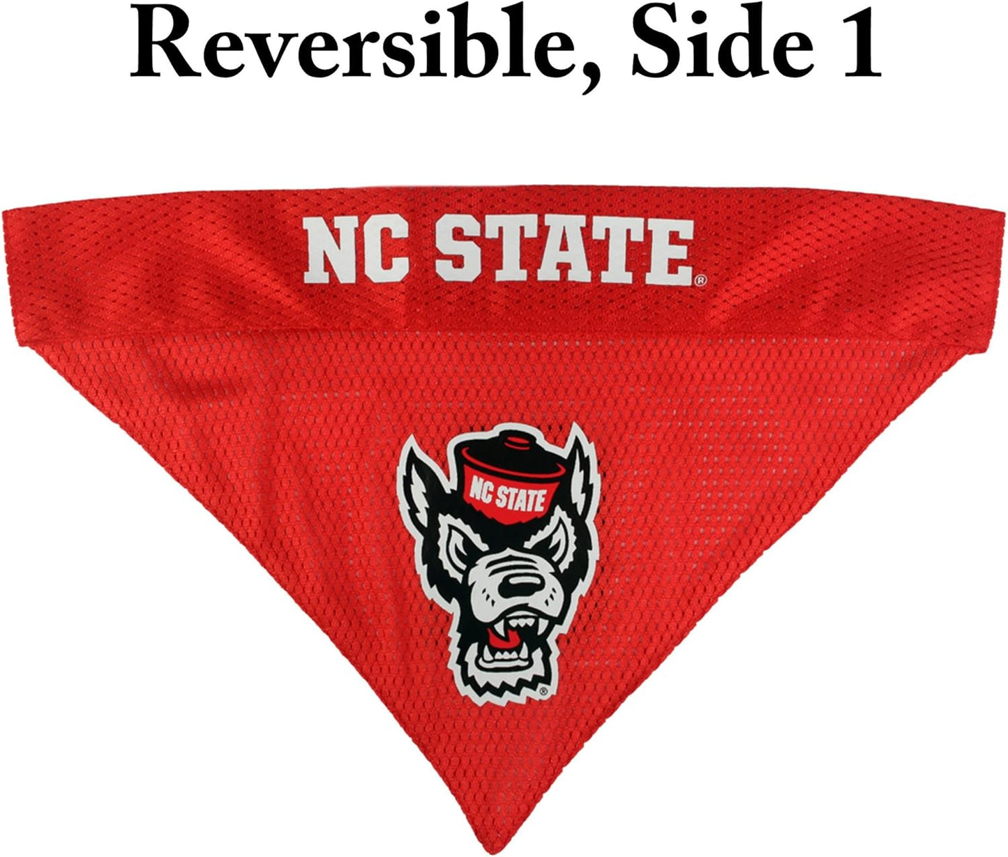 Pets First Collegiate Pet Accessories, Reversible Bandana, North Carolina State Wolfpack, Small/Medium
