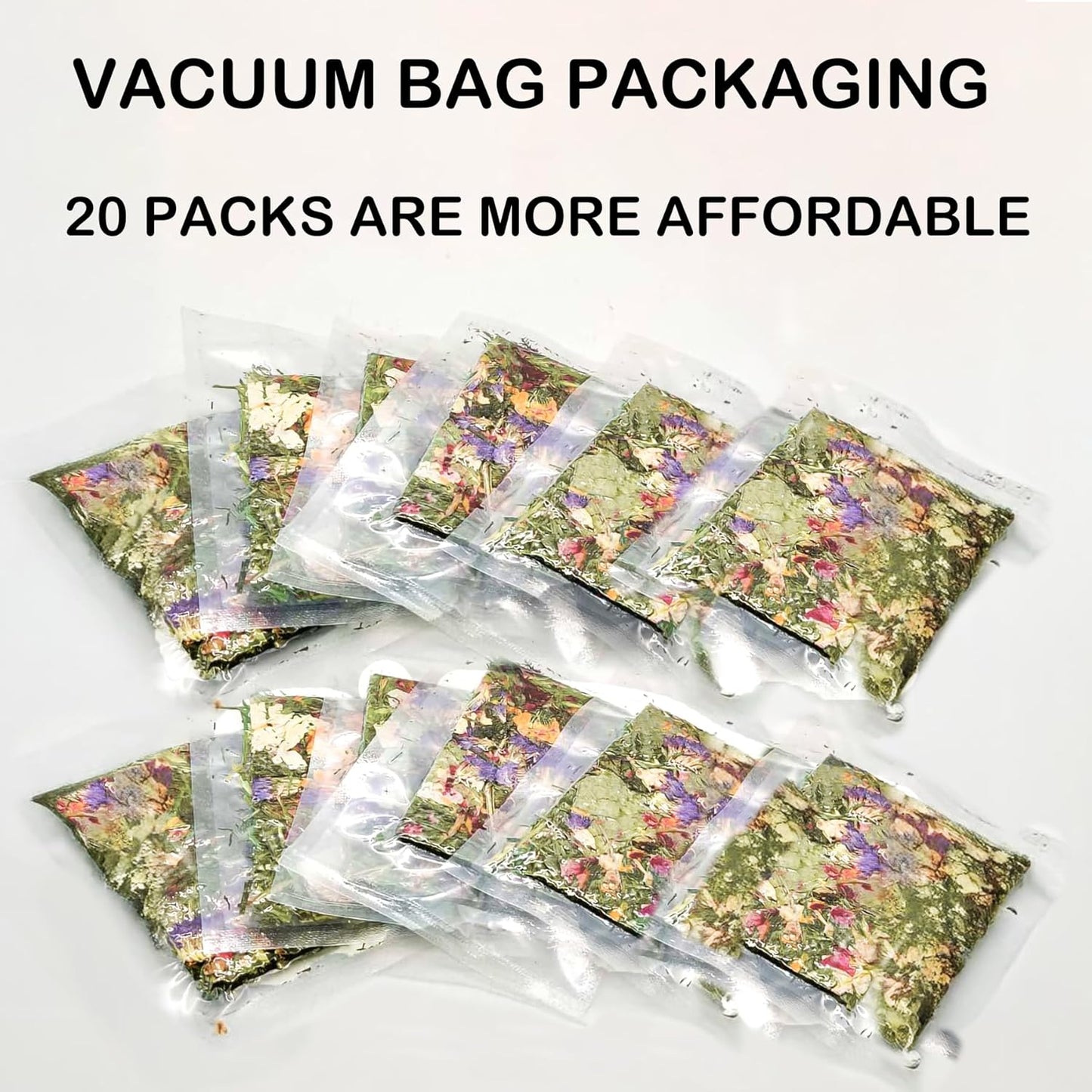 Rabbit Toys 20 Pack Bunny Toy Bunny Chew Toy Guinea Pig Treats Timothy Hay Toys Chips with Herbal Flowers Timothy Hay Grass Hamster Snacks Chinchillas Gerbils for Small Animals Teeth