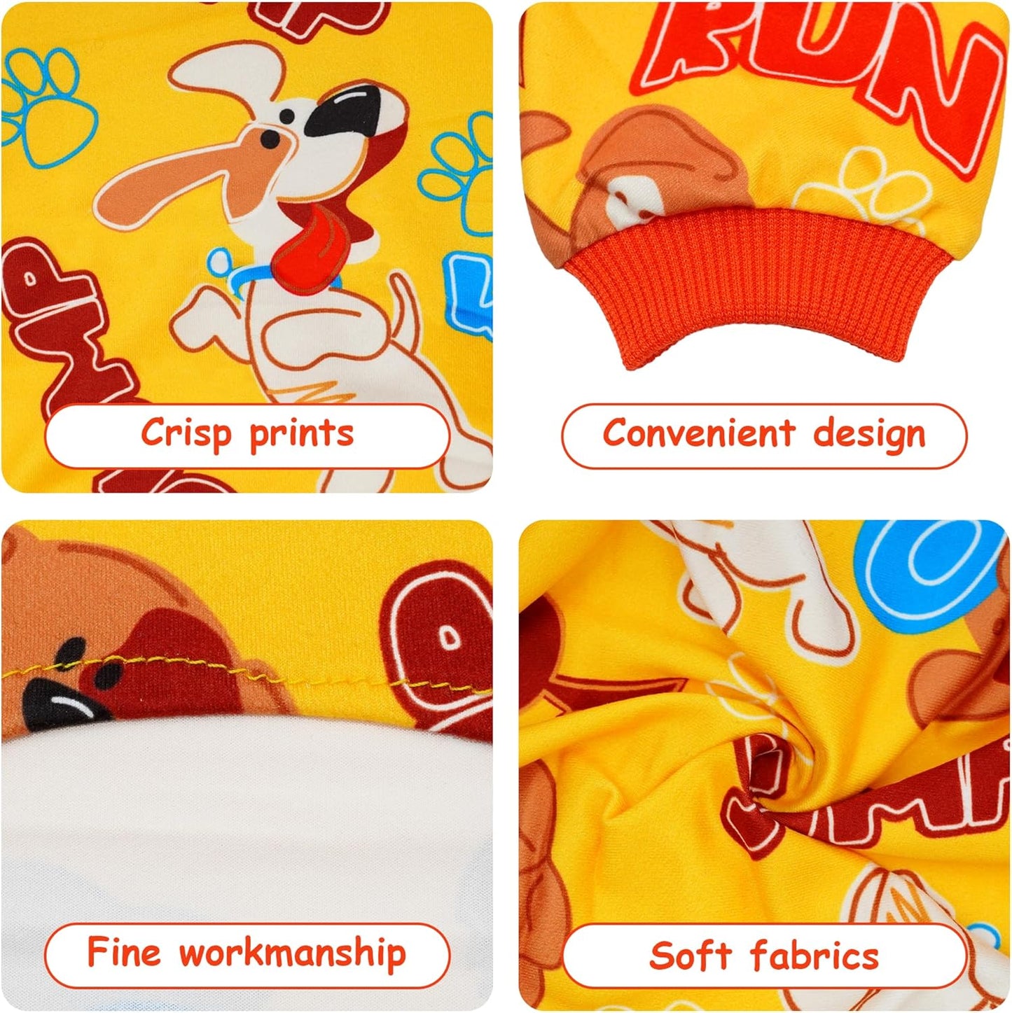 2PCS Dog Pajamas for Extral Small Xs Sized Doggie Pjs Clothes Puppy Onesies Outfits Pet Jammies Boy Girl Male Female Apparel Soft Strechy Paw Bone Print XS