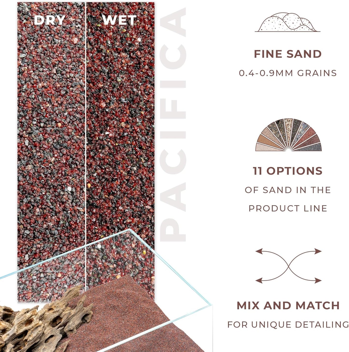 Ultum Nature Systems Controsand Pacifica Gravel (3L) - Small Pebbles for Fish Tank - Planted Aquarium Rocks - Fish Tank Substrate - Aquarium Pebbles - Versatile Fish Tank Stones