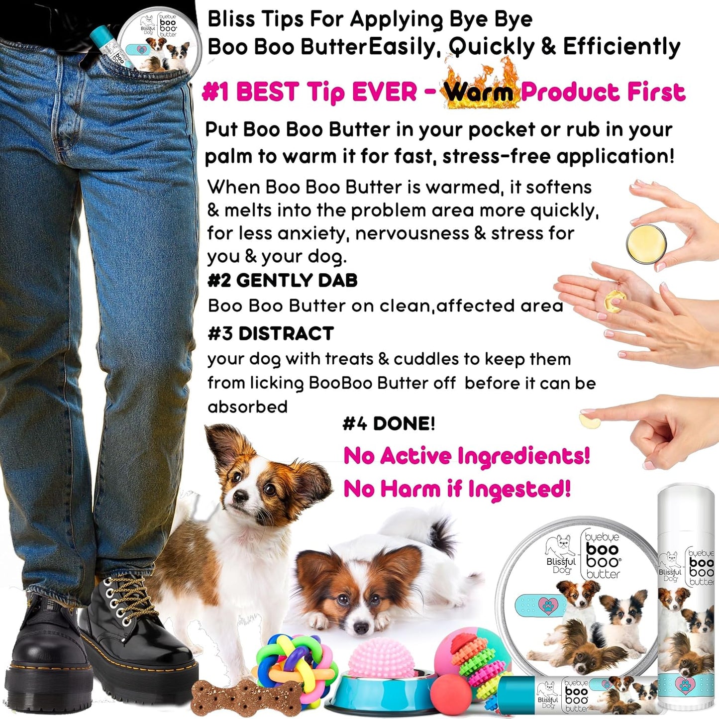 The Blissful Dog Papillon Boo Boo Butter, 1-Ounce